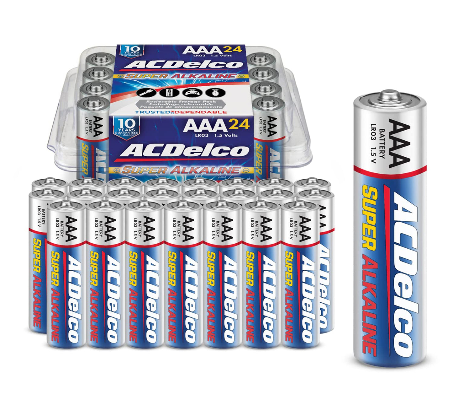 ACDelco 48-Count AAA Batteries, Maximum Power Super Alkaline Battery, 10-Year Shelf Life