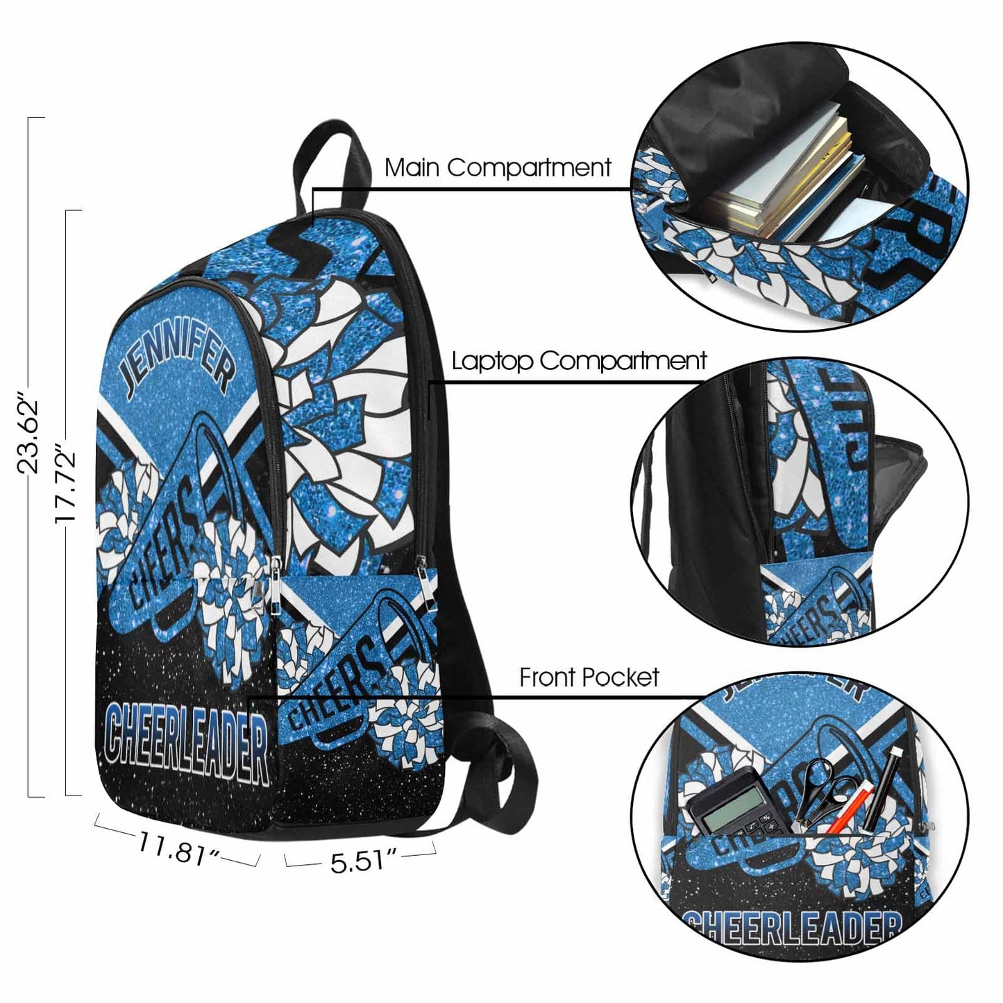 M YESCUSTOM Custom School Butterfly Backpack for Girls, Personalized Name Girls Bookbag Elementary Middle School Bags Travel Laptop Back Pack Casual Daypacks