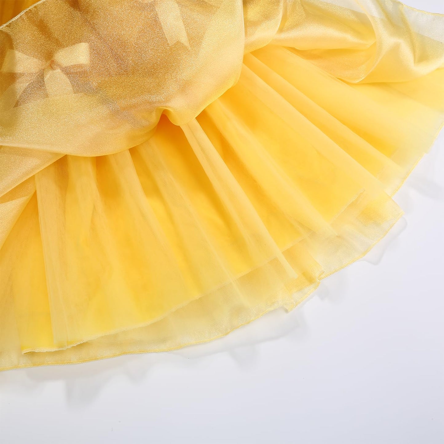 Light Up Princess Dress for Girls Yellow Princess Lighted Dress Up for Halloween Carnival Cosplay Birthday Party