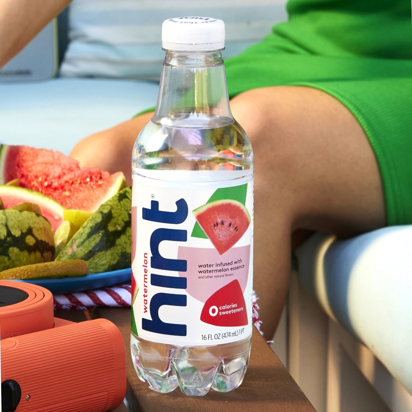 Hint Water Red Variety Pack, 3 Bottles Each of: Peach, Raspberry, Watermelon, and Strawberry Lemon, Zero Calories, Zero Sugar and Zero Sweeteners, 16 Fl Oz (Pack of 12)