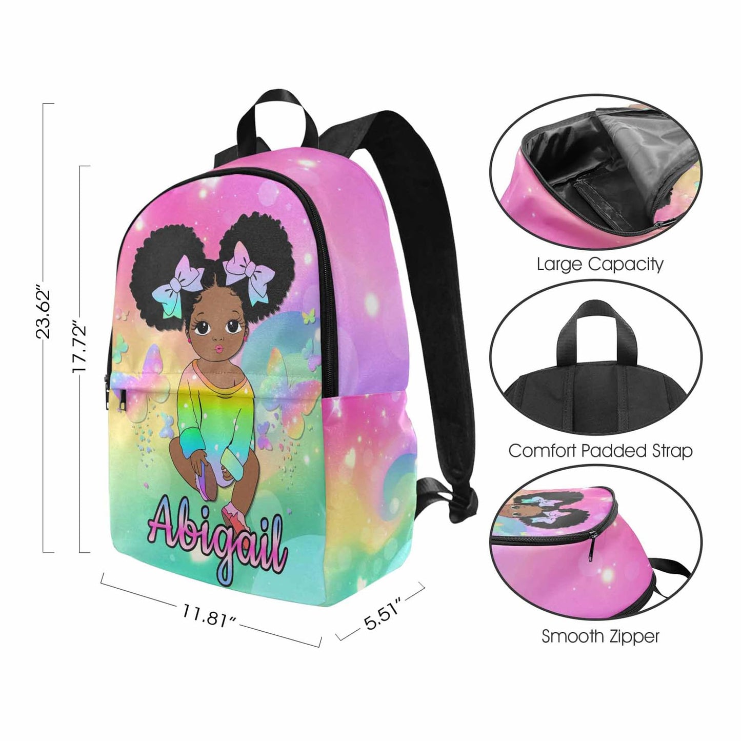 Personalized Backpack Set from Mom Dad, Custom Dark Pink Stars Bookbag and Lunch Box Customized Name Schoolbag Fashion Shoulder Bag Travel Bag for Family