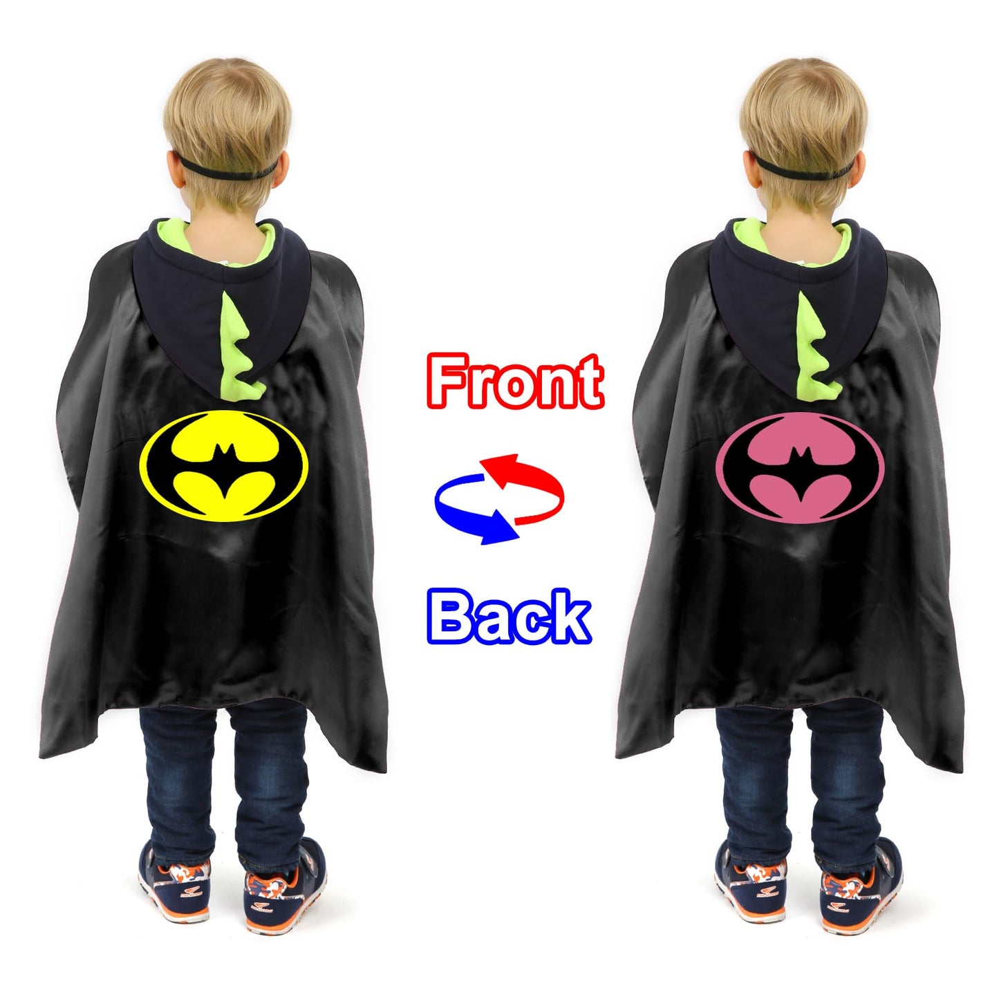 Superhero Capes and Masks Cosplay Costumes Birthday Party Christmas Halloween Dress up Gift for Kids (New Hulk 5 Sets)