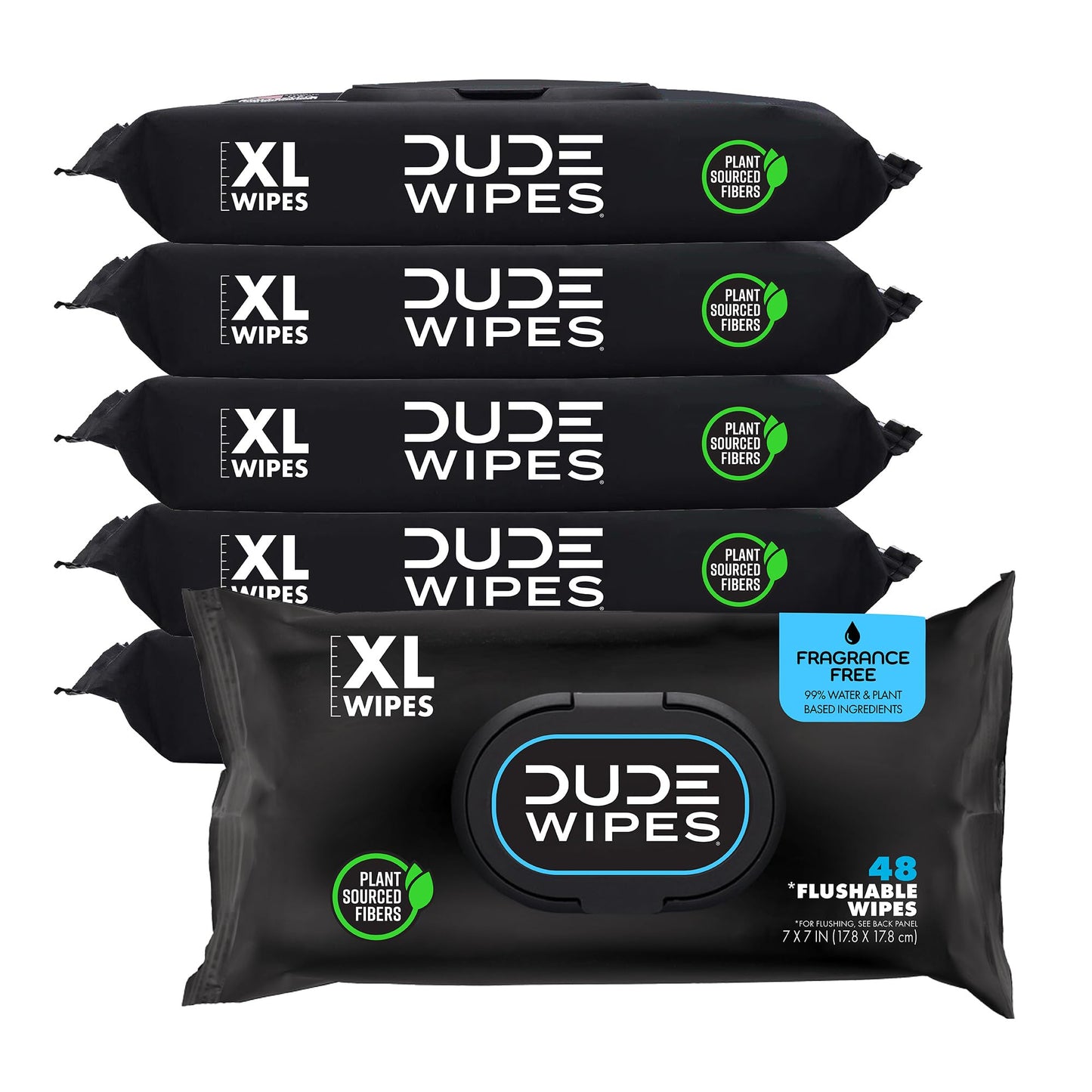 DUDE Wipes - Flushable Wipes - 6 Pack, 288 Wipes - DUMPkin Spice with Clove, Nutmeg, and Other Fall Pumpkin Spice Scents - Septic and Sewer Safe Butt Wipes For Adults, Extra Large