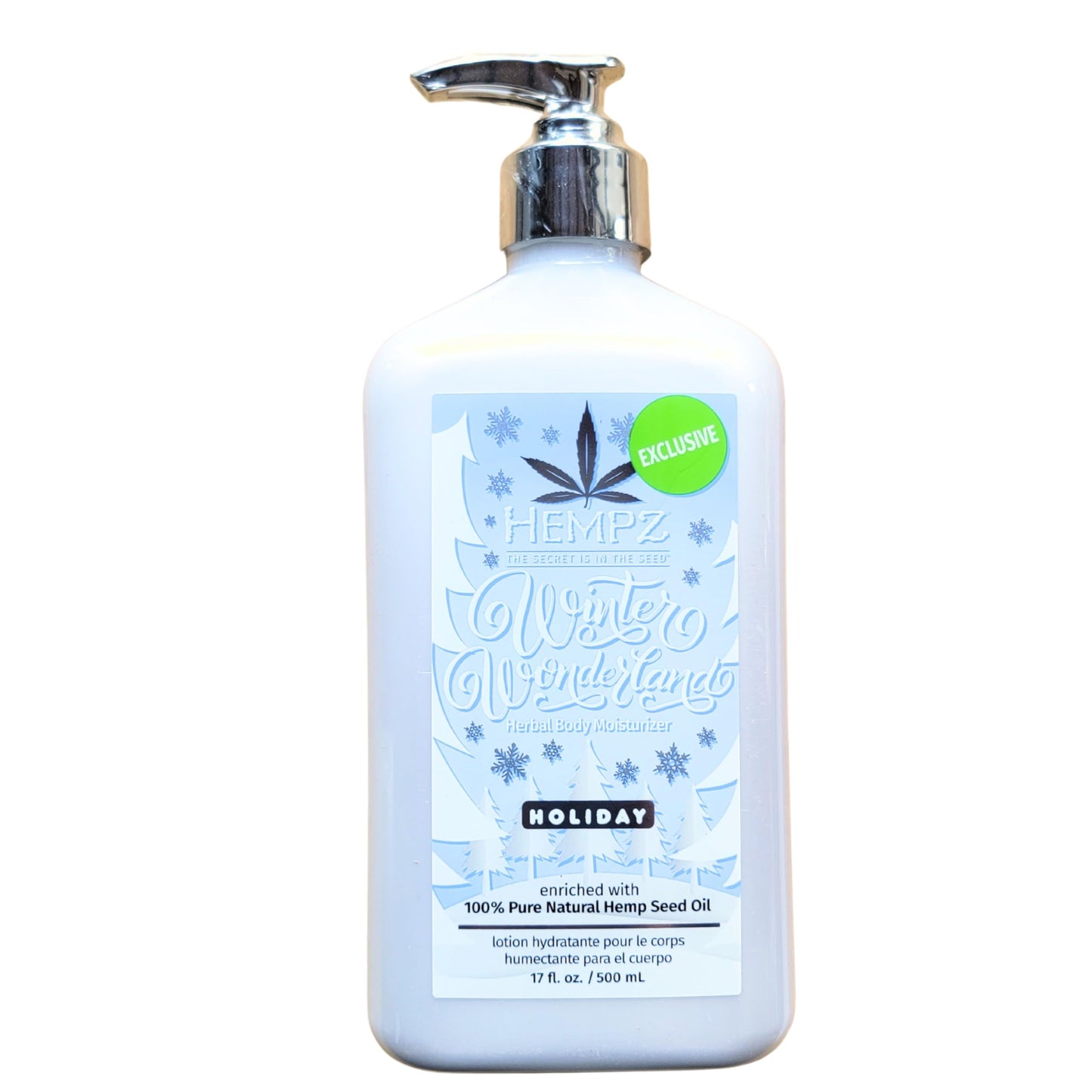 Hempz Limited Edition Vanilla Frosted Mountain Body Lotion Moisturizer (17 Oz) – Holiday Body Lotion for Women or Men with Dry or Sensitive Skin - Hydrating Face Moisturizer for Daily Radiance