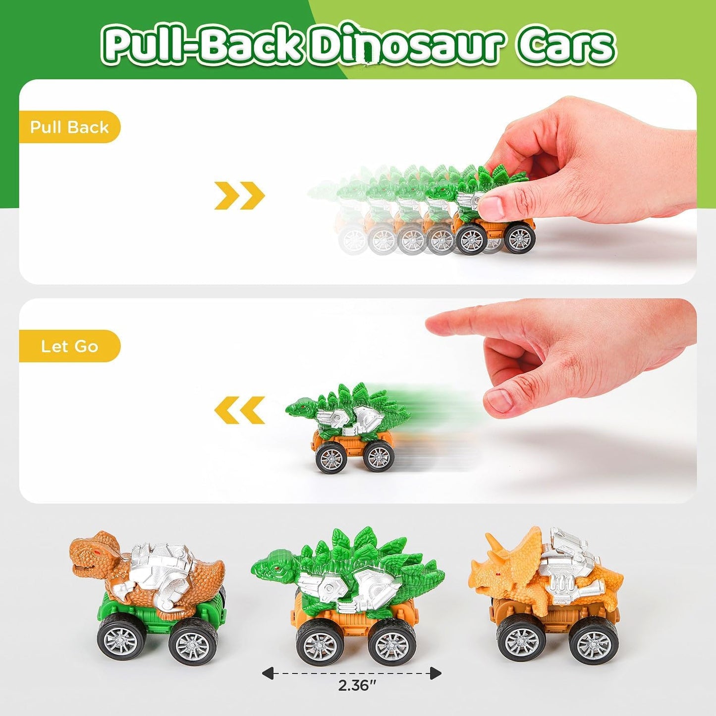 Dinosaur Toys for Kids 3-5, Interactive Set of Dino Toys, Dinosaur Toys for Boys Girls, Dino Egg Amusement Park with Dinosaur Figure Toys Dinosaur Cars, Toddler Toys for Birthday Gifts