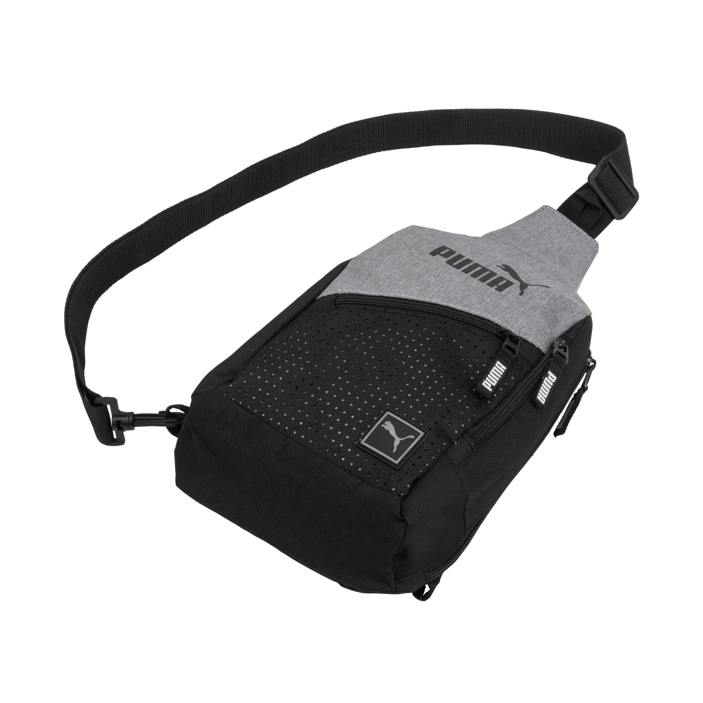 PUMA EVERCAT SIDEWALL SLING BACKPACK,Black/Silver,One Size