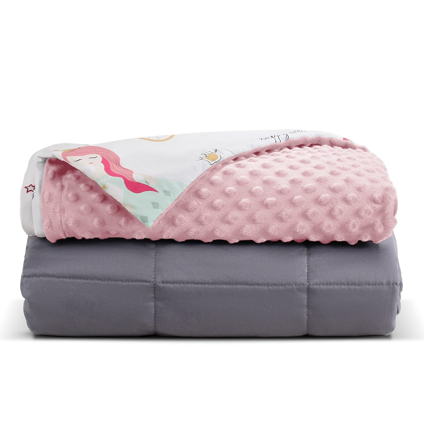 SLEEP ZONE Cooling Weighted Blanket for Throw Size (36"x48", 5 lb) with Removable Minky Cover and Premium Glass Beads, Space Rocket Pattern