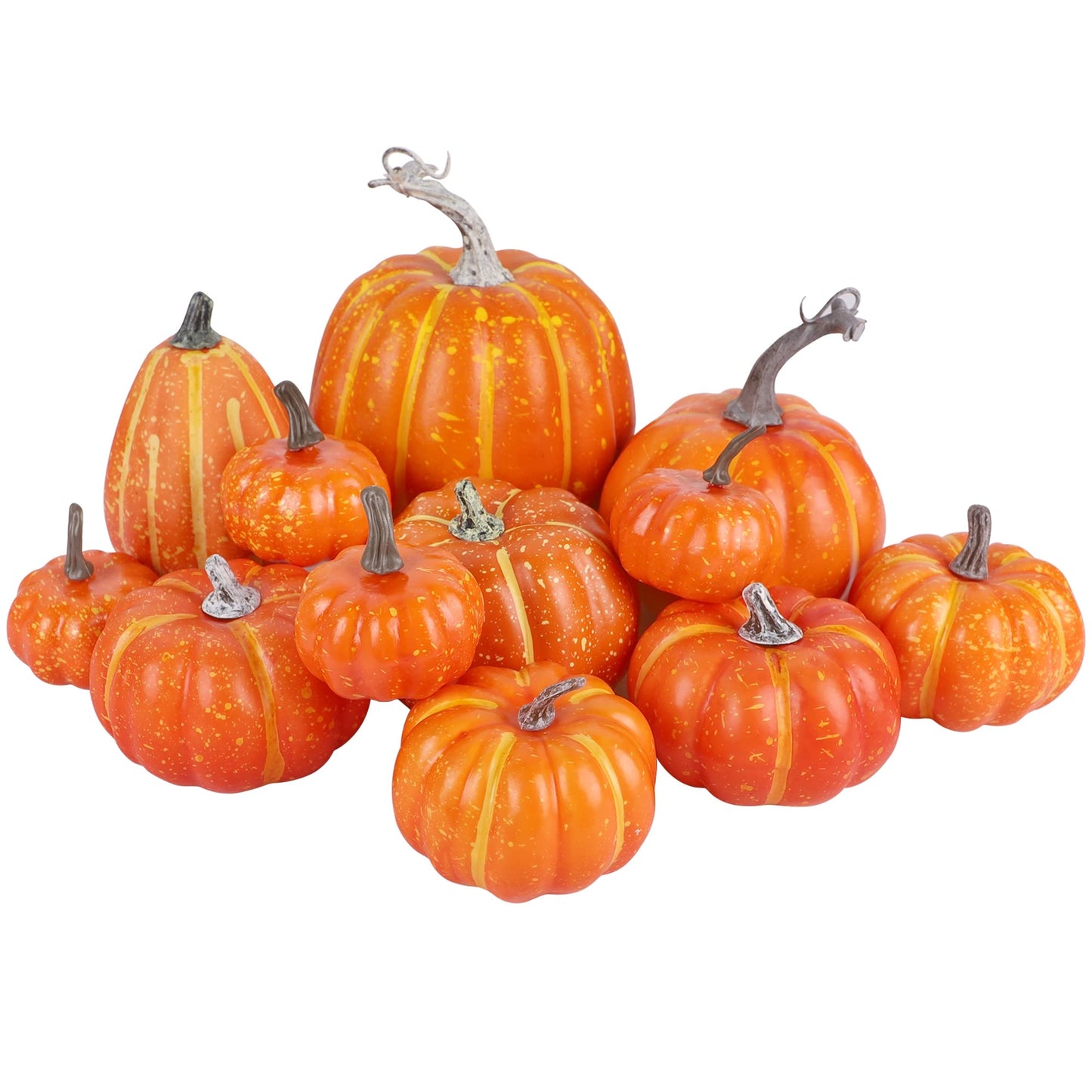 winemana 50pcs Fall Pumpkins Decor Set, Mini Artificial Gourd Fall Leaves Acorns Decorations for Home, Fall Centerpieces for Tables, Thanksgiving Vase Filler, Harvest Farmhouse Table Tiered Tray Set