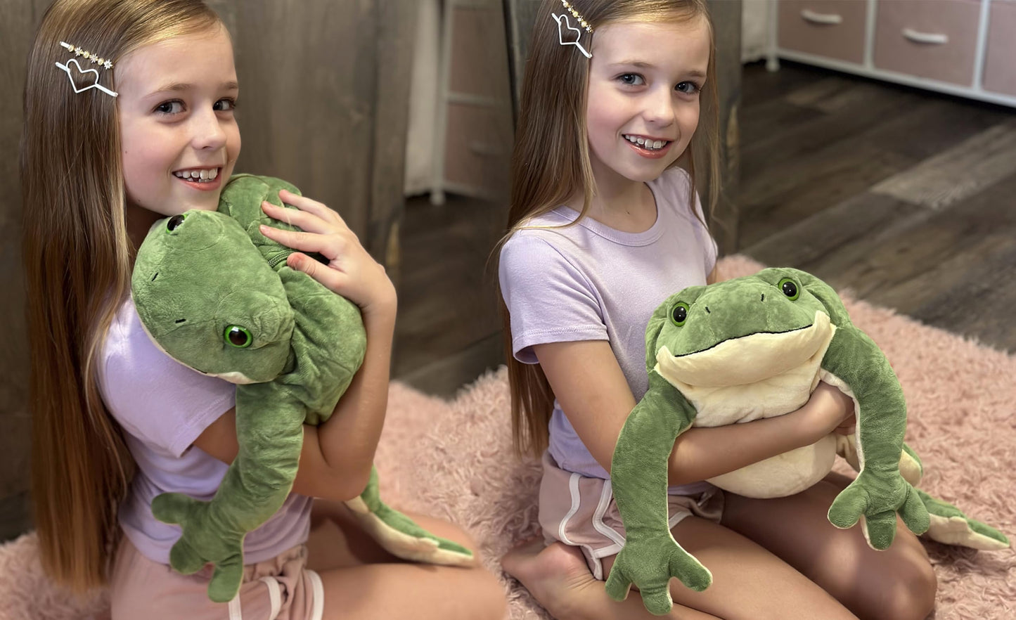 MaoGoLan 4 Pcs Dinosaur Stuffed Animals for Girls,Purple Stuffed Dinosaurs Plush Toys Set for Toddlers, Mummy Dinosaur with 3 Baby Triceratops Plushies, for Kids