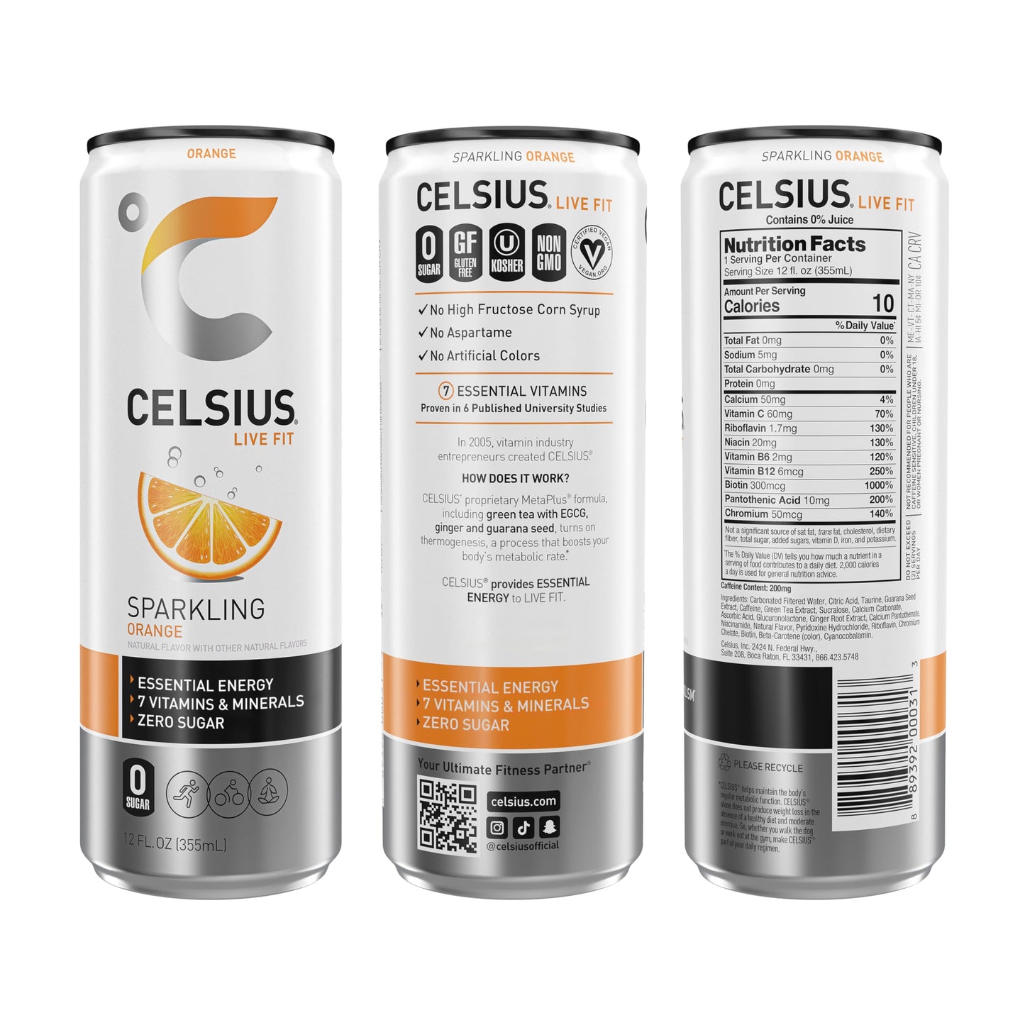 CELSIUS Assorted Flavors Official Variety Pack, Functional Essential Energy Drinks, 12 Fl Oz (Pack of 12)