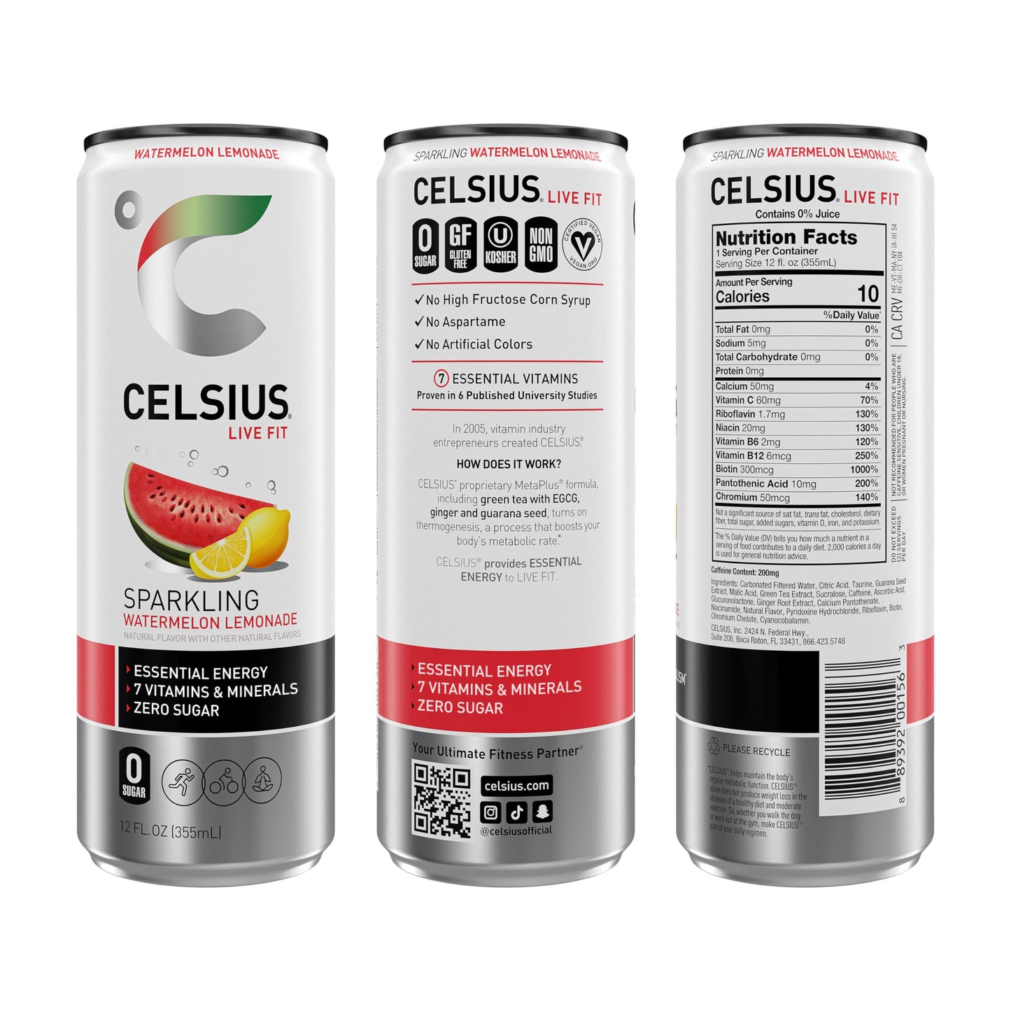 CELSIUS Assorted Flavors Official Variety Pack, Functional Essential Energy Drinks, 12 Fl Oz (Pack of 12)