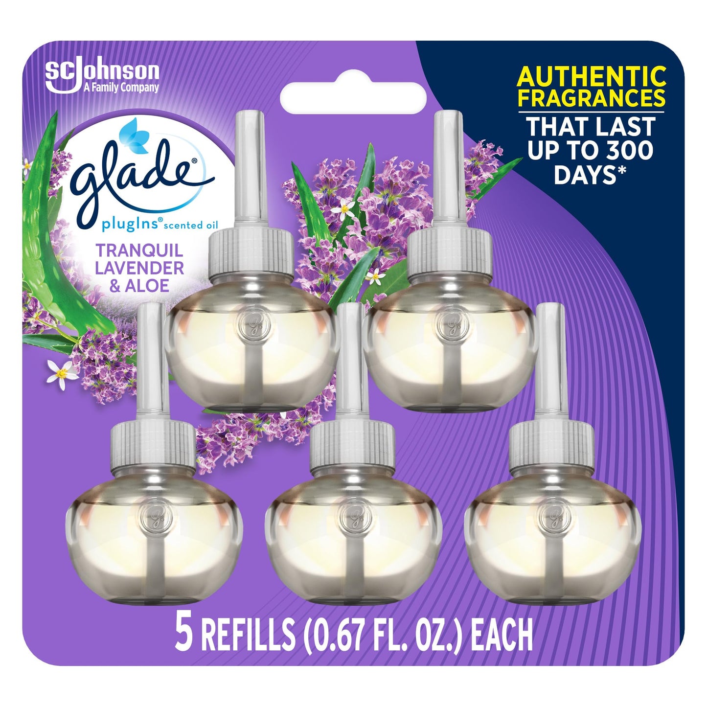 Glade PlugIns Refills Air Freshener, Scented and Essential Oils for Home and Bathroom, Apple Cinnamon, 3.35 Fl Oz, 5 Count