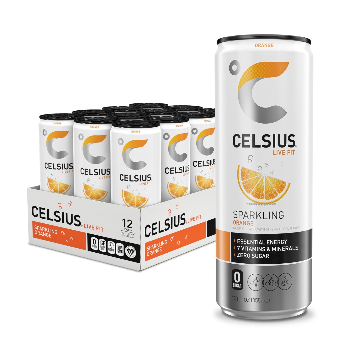 CELSIUS Assorted Flavors Official Variety Pack, Functional Essential Energy Drinks, 12 Fl Oz (Pack of 12)