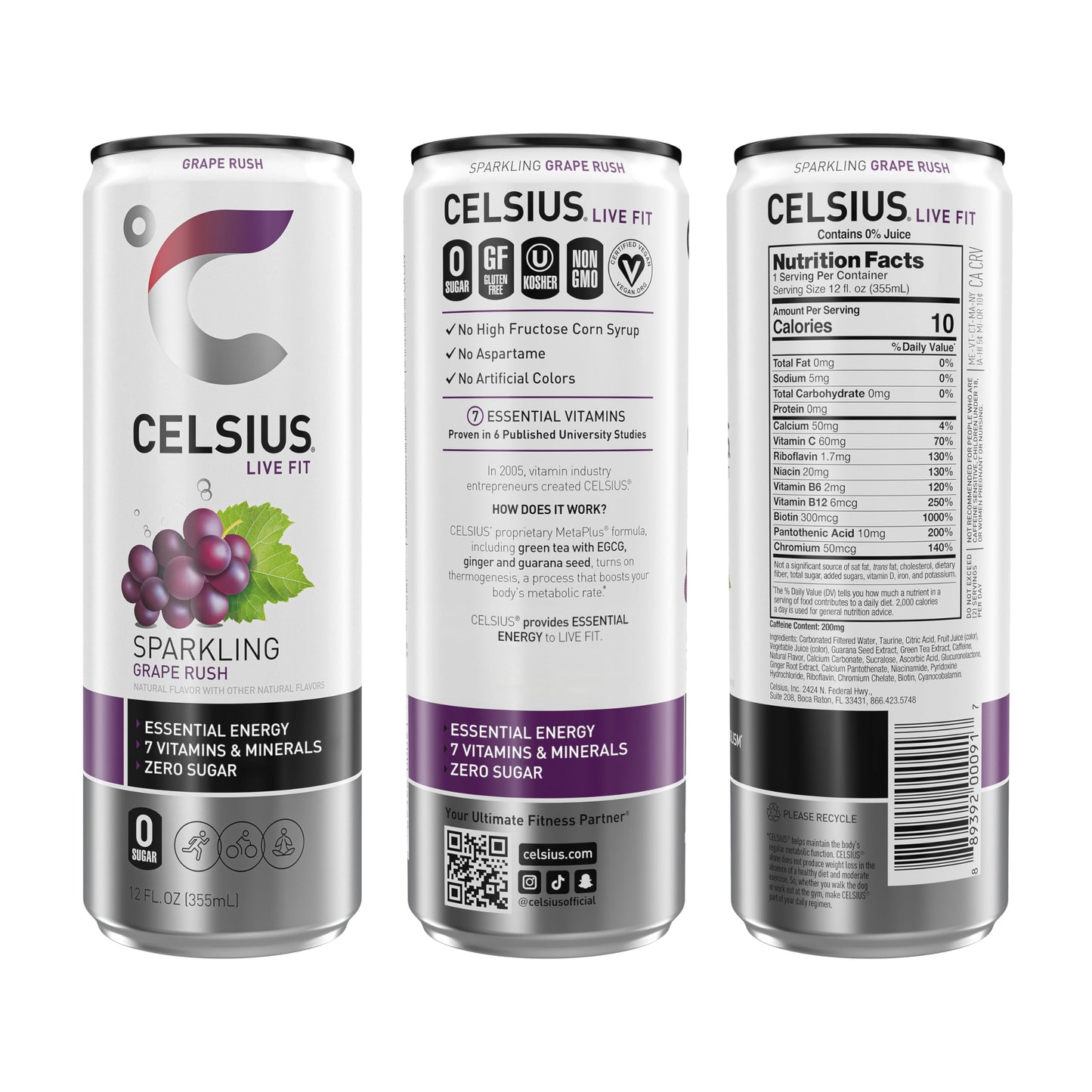 CELSIUS Assorted Flavors Official Variety Pack, Functional Essential Energy Drinks, 12 Fl Oz (Pack of 12)