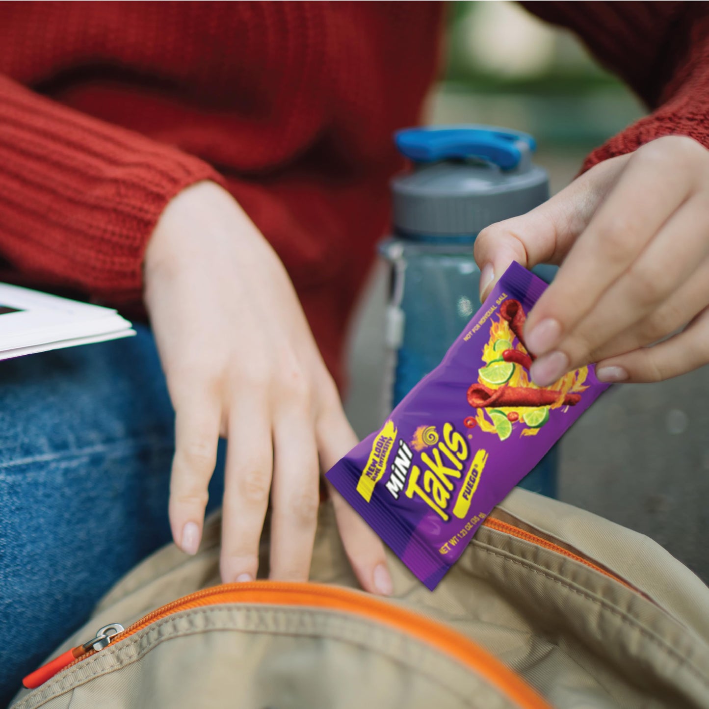 Takis Fuego Mini 25 pc / 1.23 oz Bite Size Multipack, Hot Chili Pepper & Lime Flavored Extreme Spicy Rolled Tortilla Chips