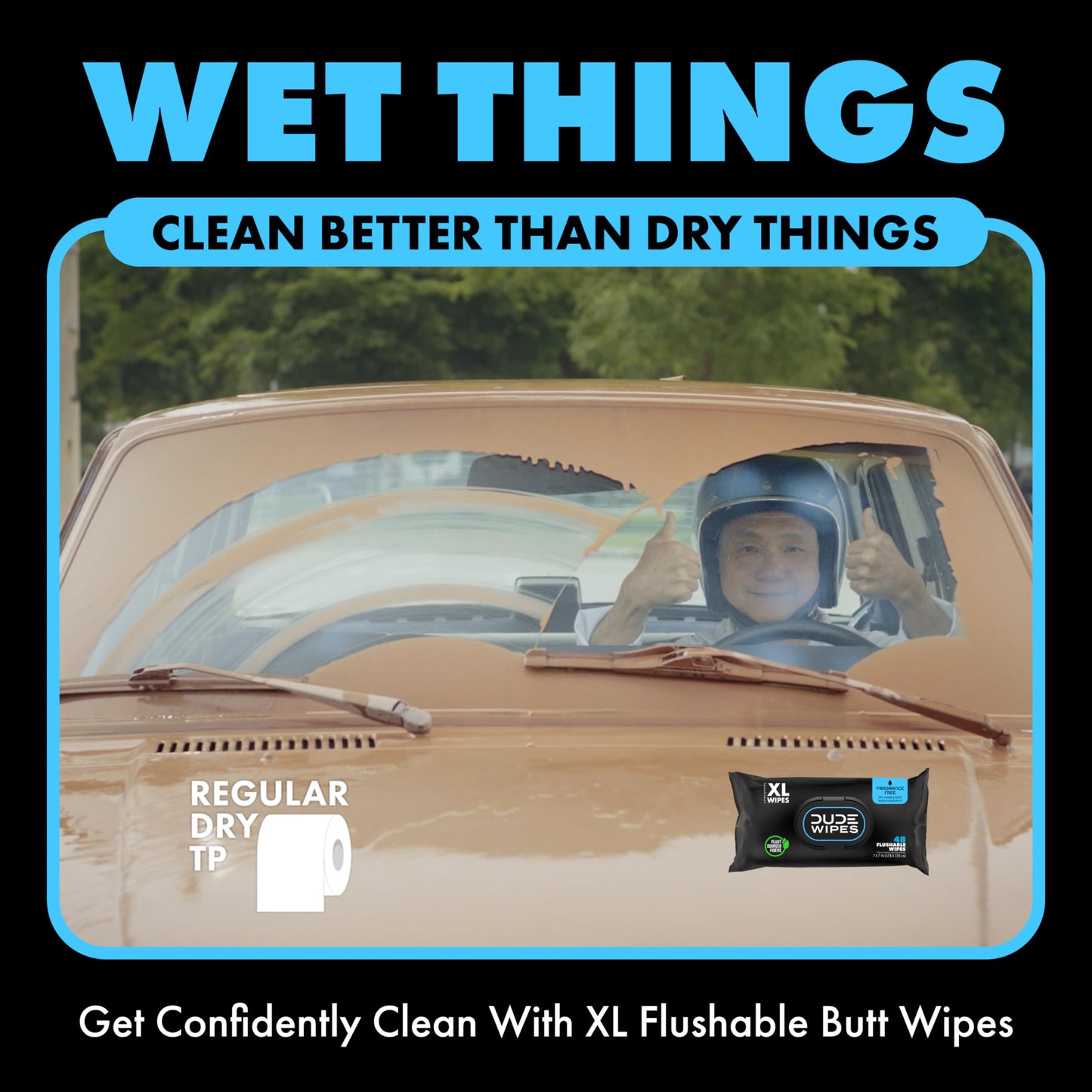 DUDE Wipes - Flushable Wipes - 6 Pack, 288 Wipes - DUMPkin Spice with Clove, Nutmeg, and Other Fall Pumpkin Spice Scents - Septic and Sewer Safe Butt Wipes For Adults, Extra Large