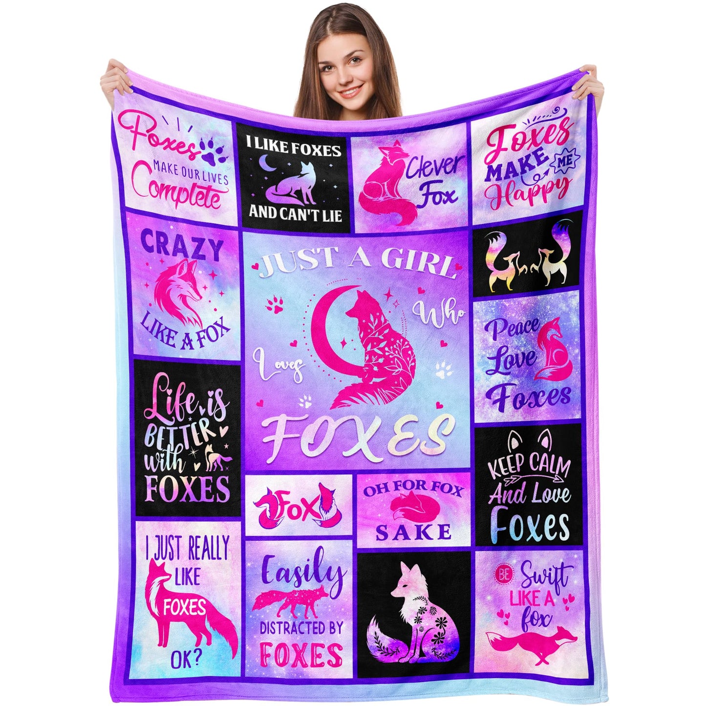 Dinosaur Gifts for Girls, Girl Dinosaur Blanket, Just a Girl Who Loves Dinosaurs, Cute Dinosaur Birthday Decorations Gifts, Gifts for Dinosaur Lovers Christmas Throw Blanket 40"x50"