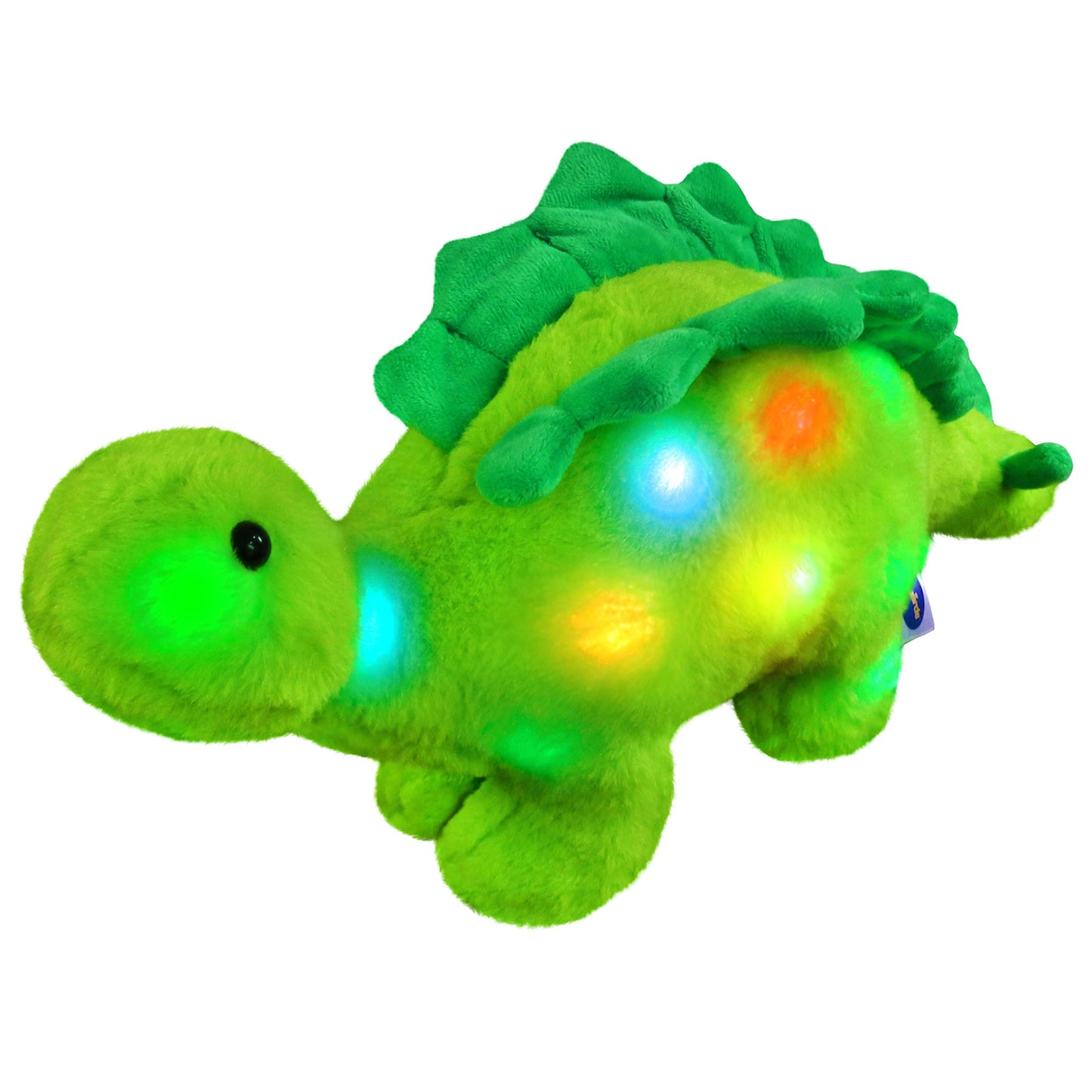 Glow Guards 16'' Light up Triceratops Dinosaur Stuffed Animal,LED Soft Dinosaur Plush Toy with Magic Night Lights&Lullaby,Birthday Children's Day for Toddler Kids