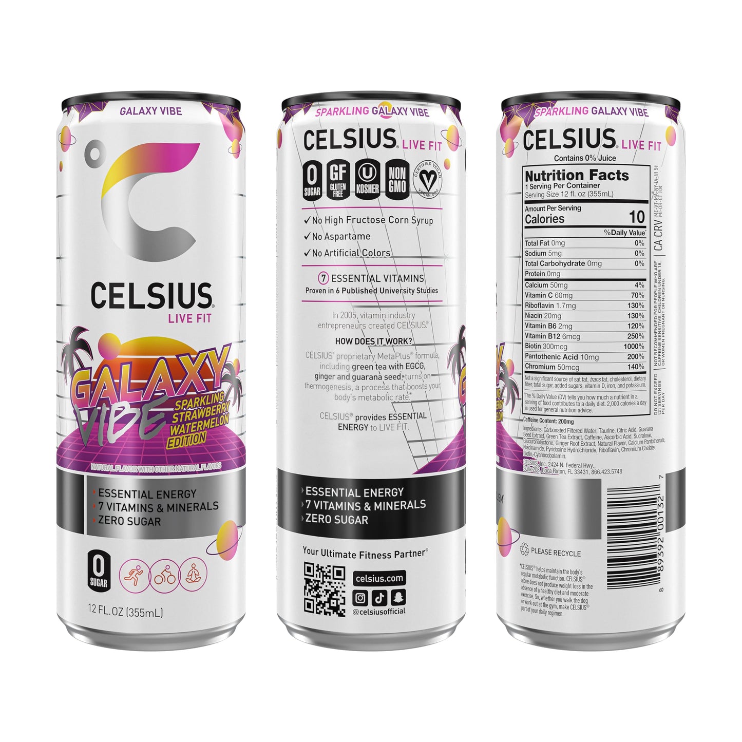 CELSIUS Assorted Flavors Official Variety Pack, Functional Essential Energy Drinks, 12 Fl Oz (Pack of 12)