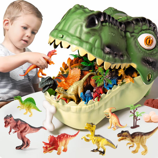 Dinosaur Toys for Kids 3-5,45PCS Realistic Jurassic Dinosaurs Figures with Eggs&Trees&Fence Playset to Create a Dino World,Educational Figures, Great Gift for Toddler Boys & Girls