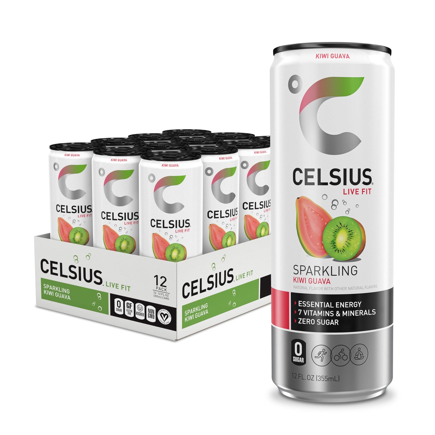 CELSIUS Assorted Flavors Official Variety Pack, Functional Essential Energy Drinks, 12 Fl Oz (Pack of 12)