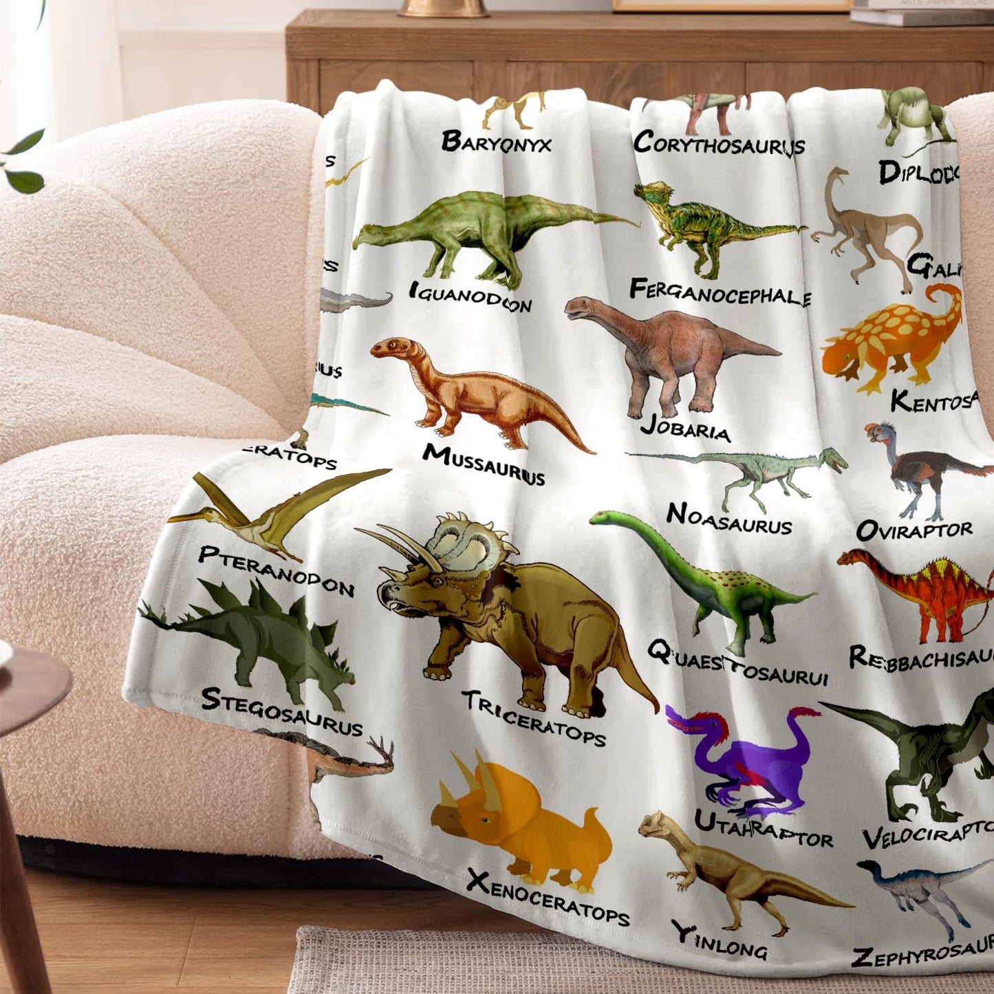 Dinosaur Blanket for Boys Kids 350GSM Soft Flannel Blanket for Boys Children's Toys are Suitable for Beds, Sofas, Outdoor Camping and School Lunch Break 50 * 60in