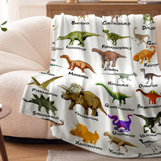 Dinosaur Blanket for Boys Kids 350GSM Soft Flannel Blanket for Boys Children's Toys are Suitable for Beds, Sofas, Outdoor Camping and School Lunch Break 50 * 60in