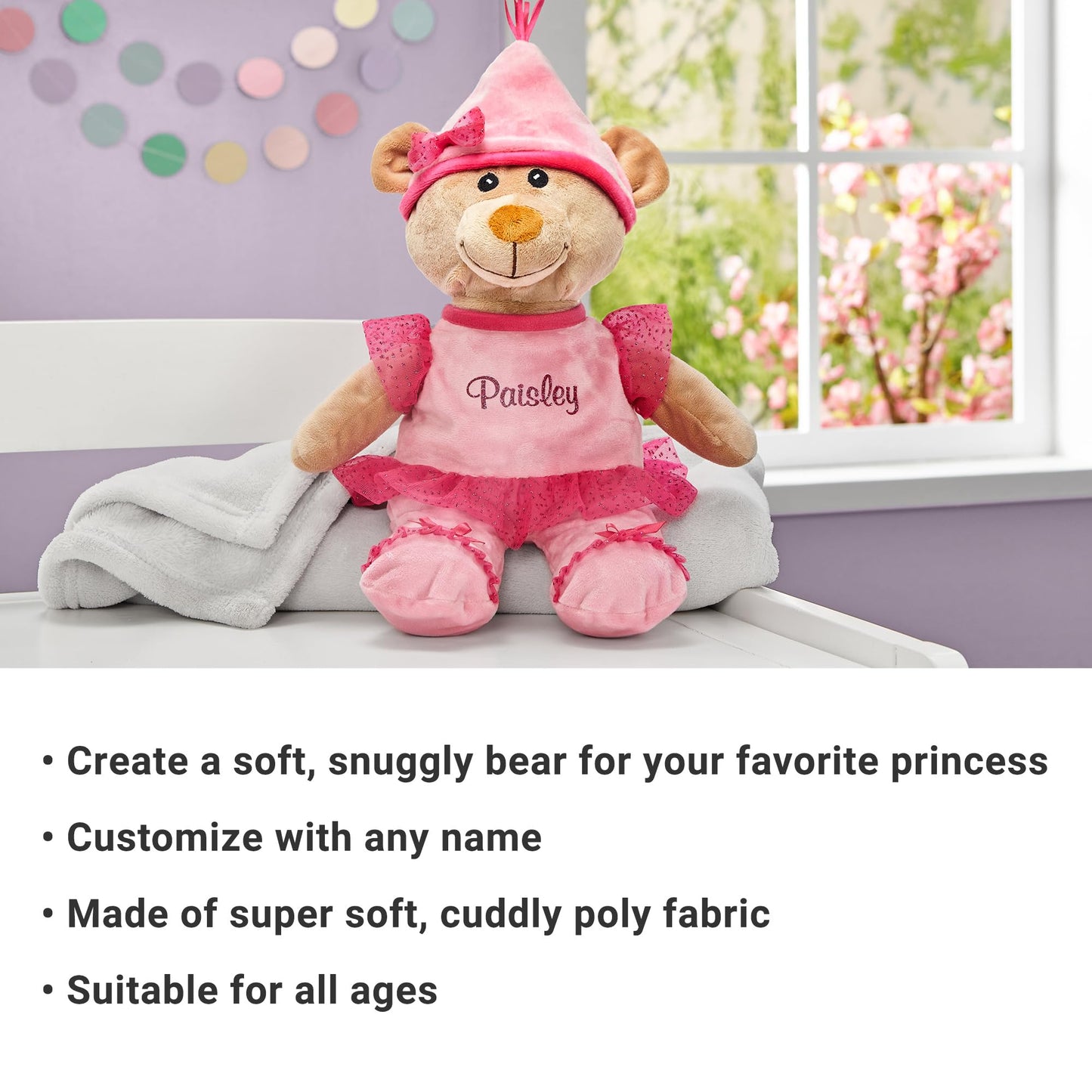 Let's Make Memories Personalized Pajama Bear - Stuffed Animal - Teddy Bear - Newborn - Baby - Kids - Blue