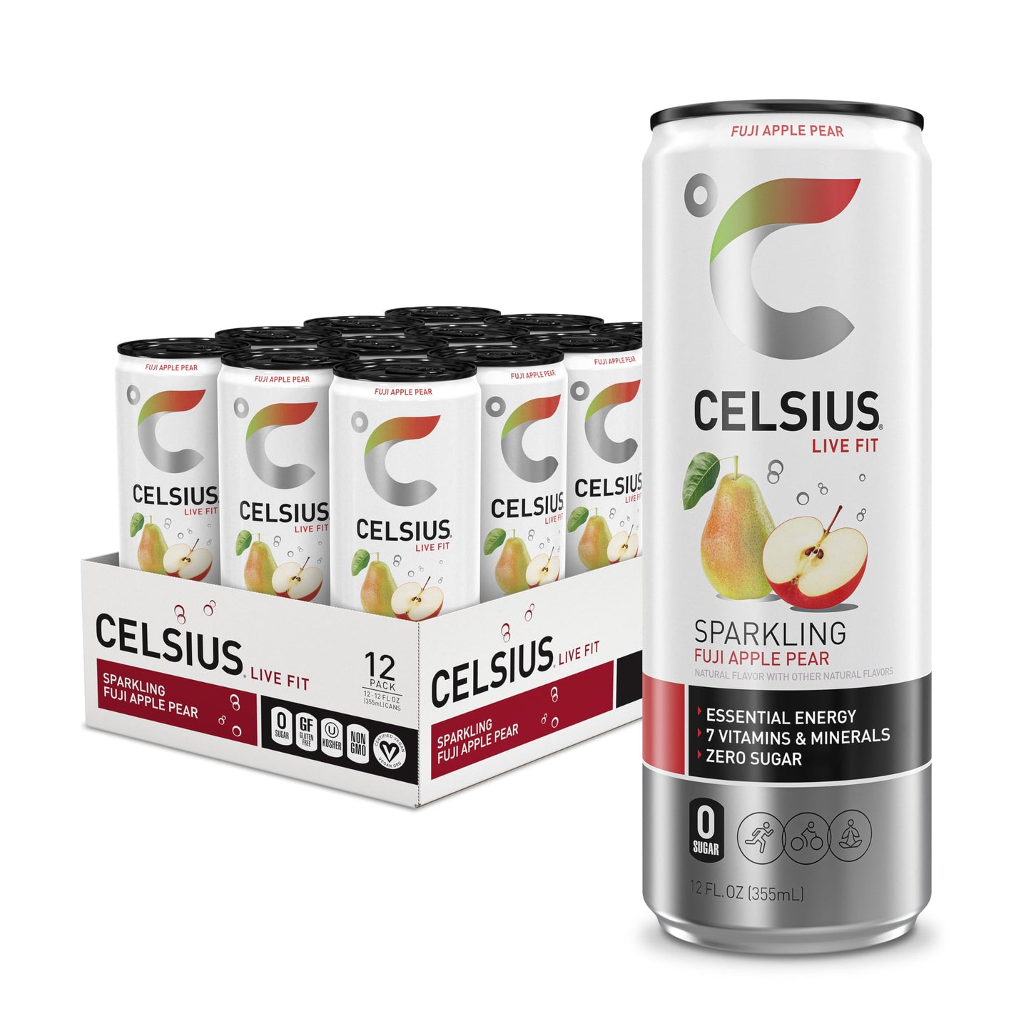 CELSIUS Assorted Flavors Official Variety Pack, Functional Essential Energy Drinks, 12 Fl Oz (Pack of 12)