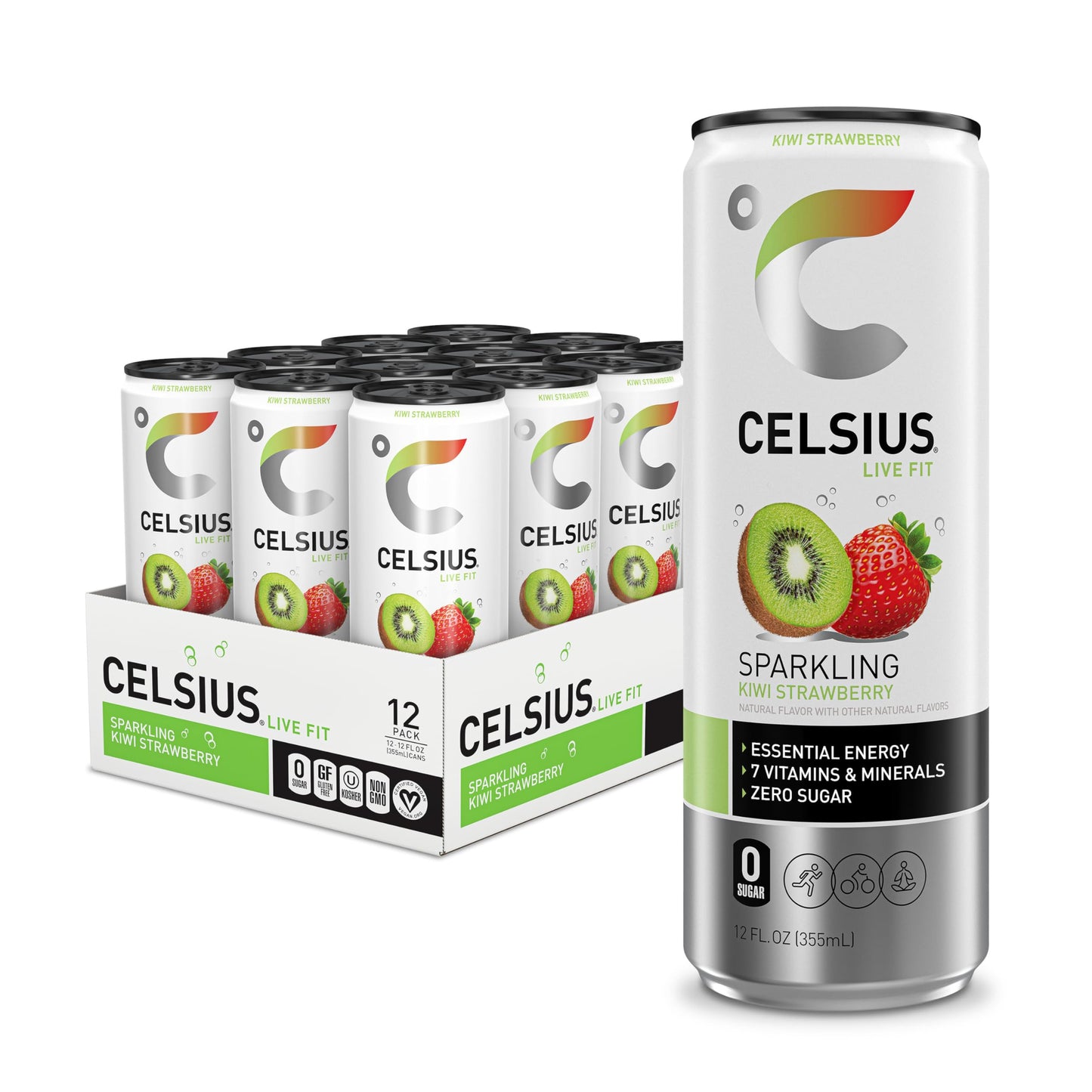 CELSIUS Assorted Flavors Official Variety Pack, Functional Essential Energy Drinks, 12 Fl Oz (Pack of 12)