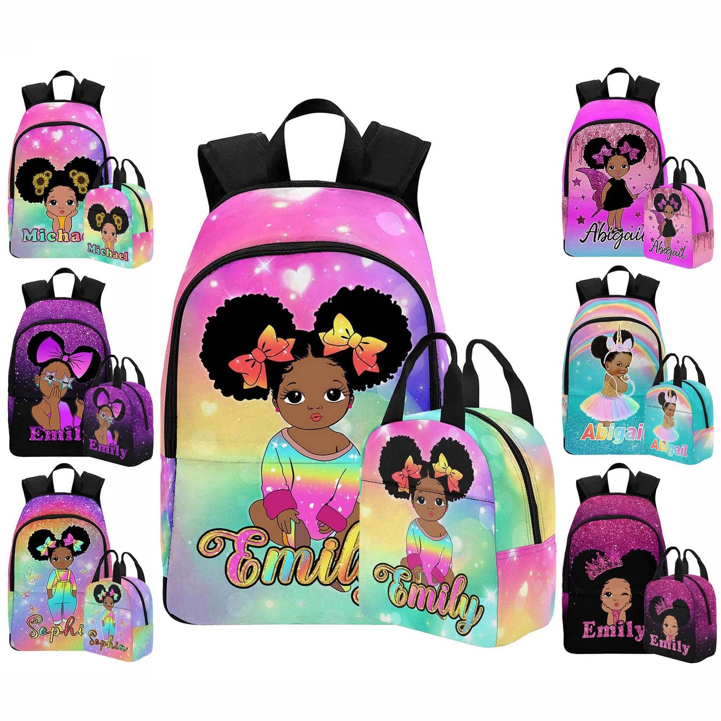 M YESCUSTOM Custom School Butterfly Backpack for Girls, Personalized Name Girls Bookbag Elementary Middle School Bags Travel Laptop Back Pack Casual Daypacks