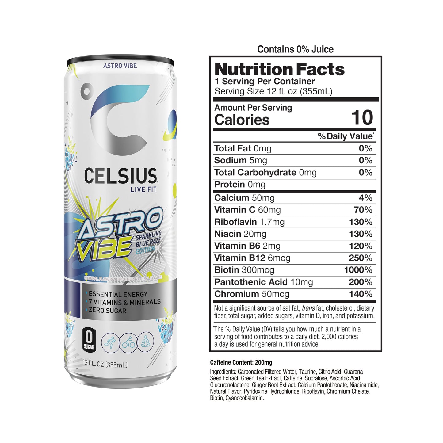 CELSIUS Assorted Flavors Official Variety Pack, Functional Essential Energy Drinks, 12 Fl Oz (Pack of 12)