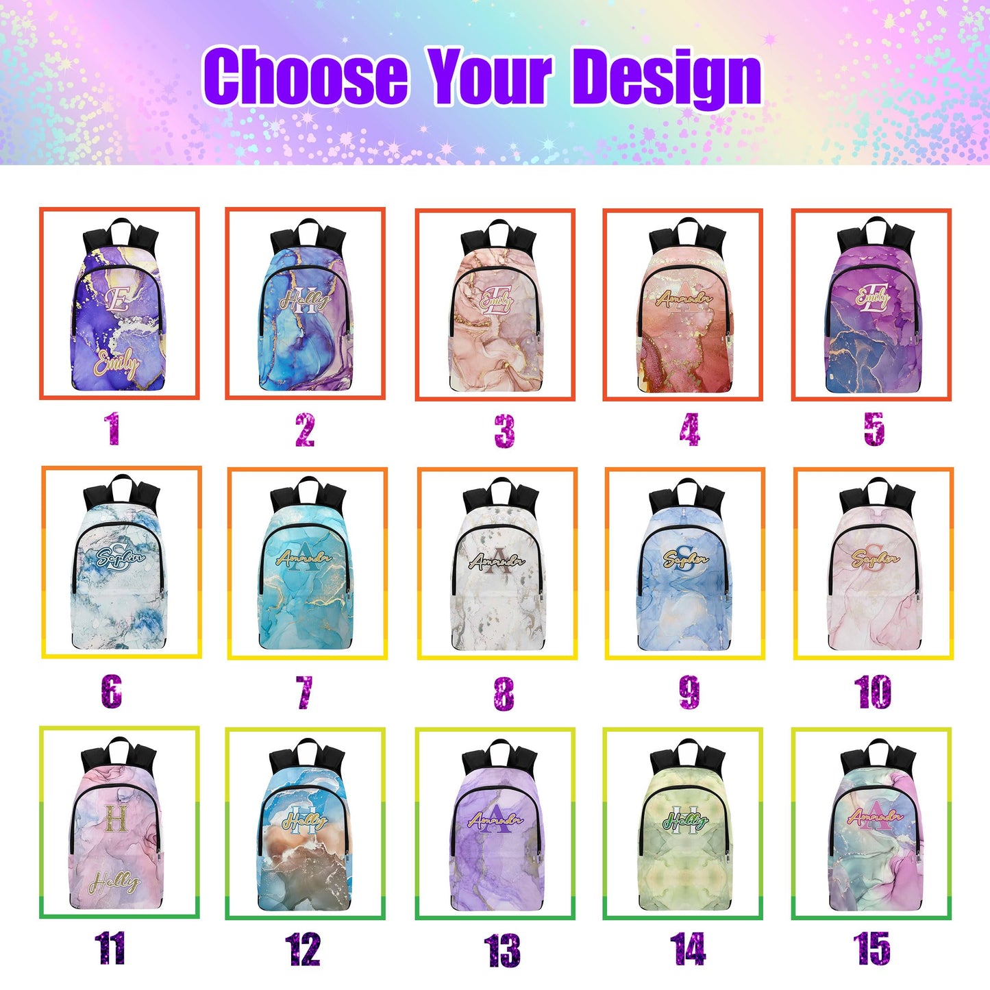 M YESCUSTOM Custom School Butterfly Backpack for Girls, Personalized Name Girls Bookbag Elementary Middle School Bags Travel Laptop Back Pack Casual Daypacks