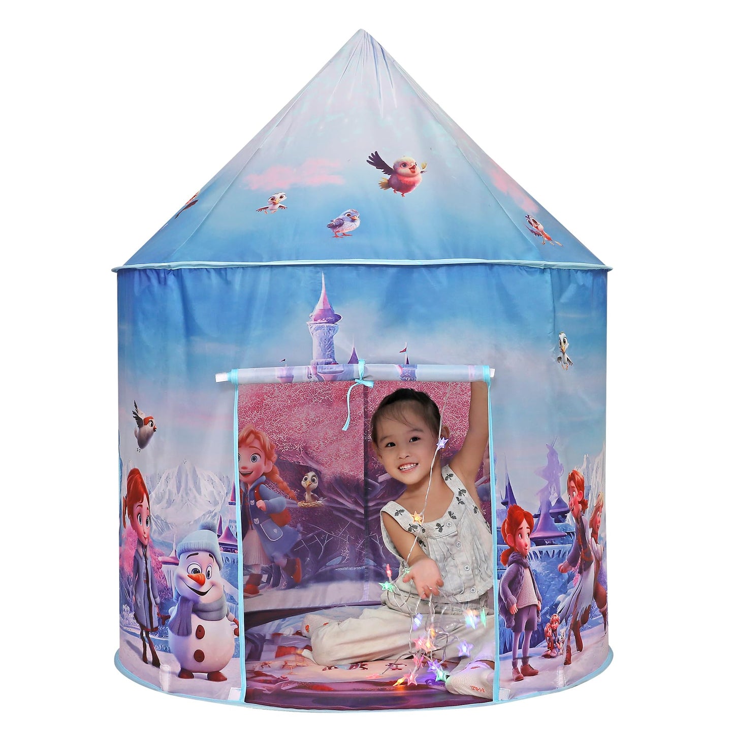 LimitlessFunN Dinosaur Pop Up Kids Play Tent | includes Star Lights & Carrying Case |, Children Indoor Castle Playhouse for Boys, Toddlers, 41" D x 41" W x 53" H