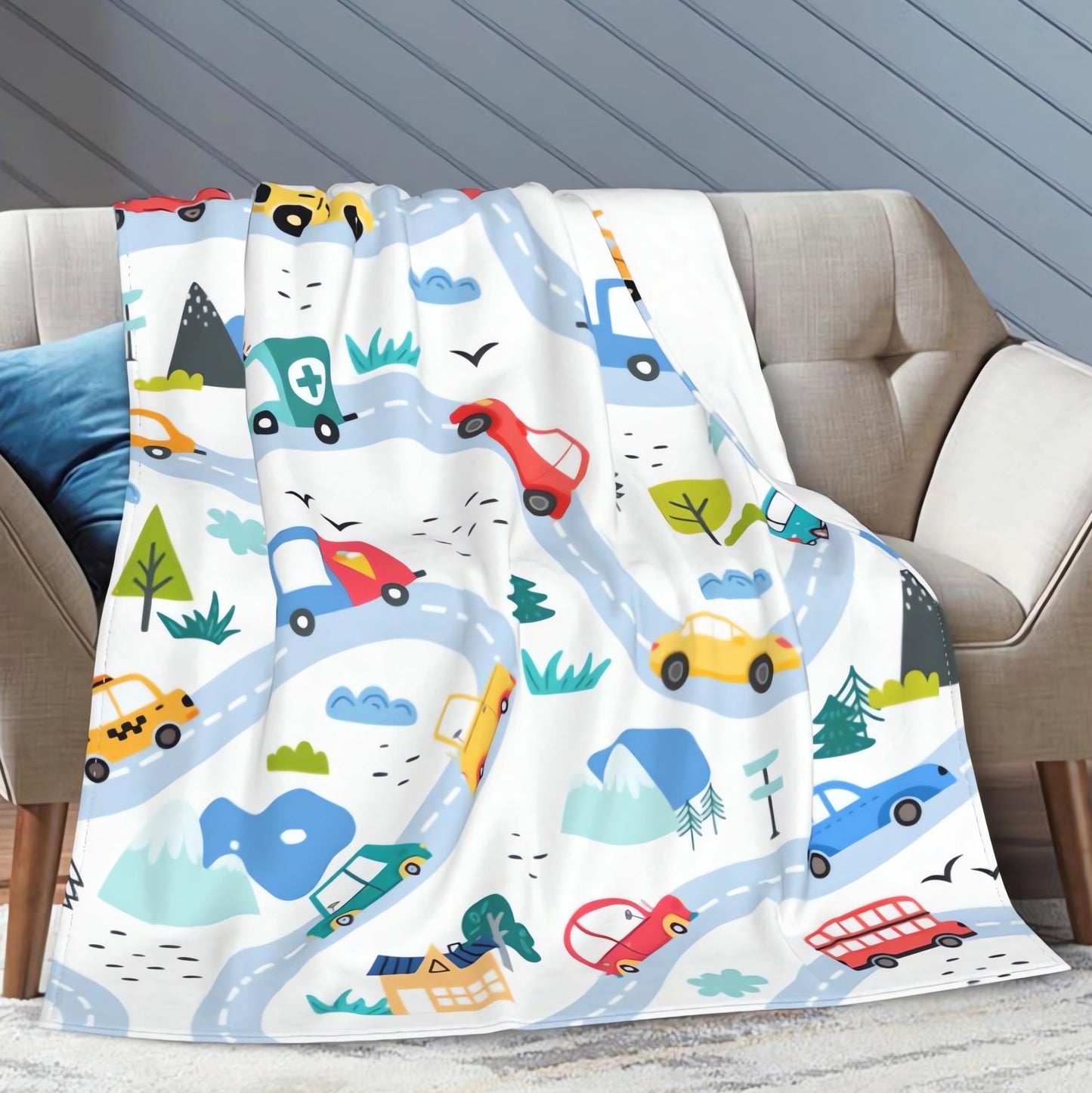 BOOPBEEP Kids Dinosaur Blanket for Boys Girls Room Decor Personalized Cute Toddler Throw Blanket Chiristmas Dinasour Birthday Year Old Gifts Toys 40x50