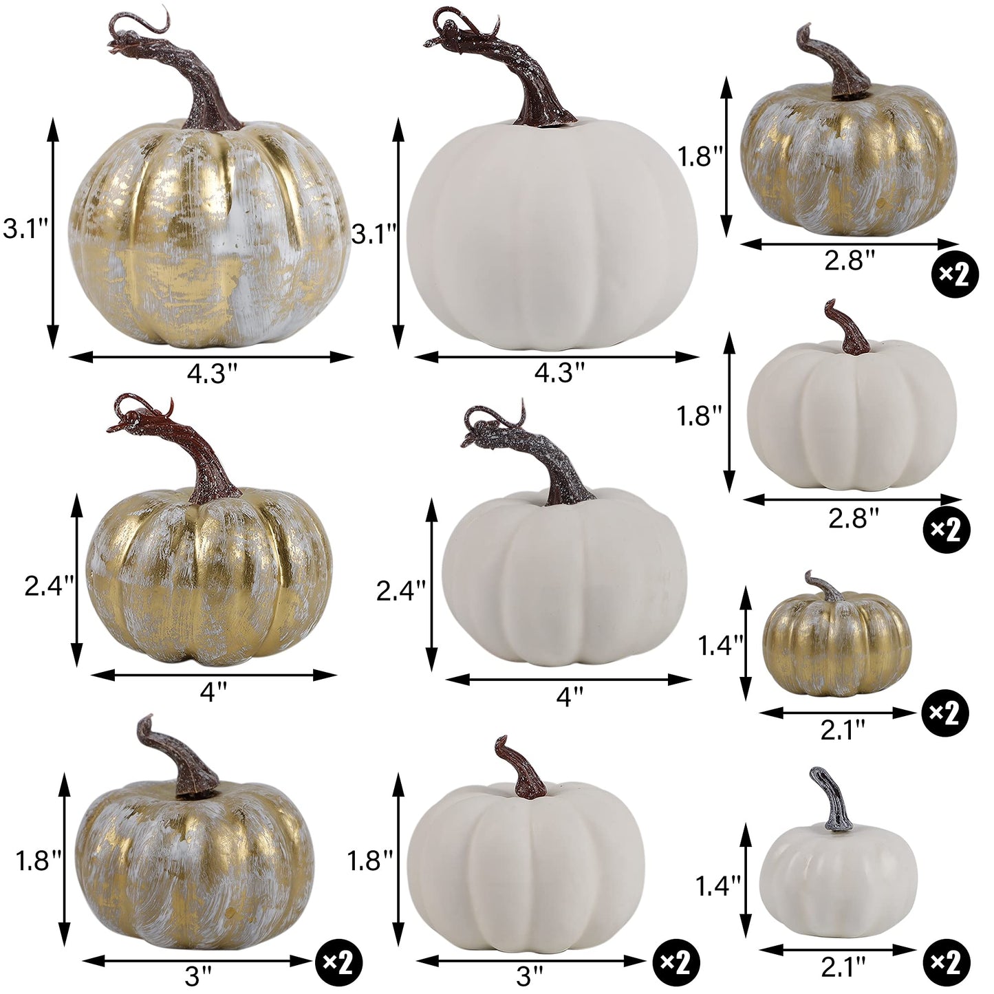 winemana 50pcs Fall Pumpkins Decor Set, Mini Artificial Gourd Fall Leaves Acorns Decorations for Home, Fall Centerpieces for Tables, Thanksgiving Vase Filler, Harvest Farmhouse Table Tiered Tray Set