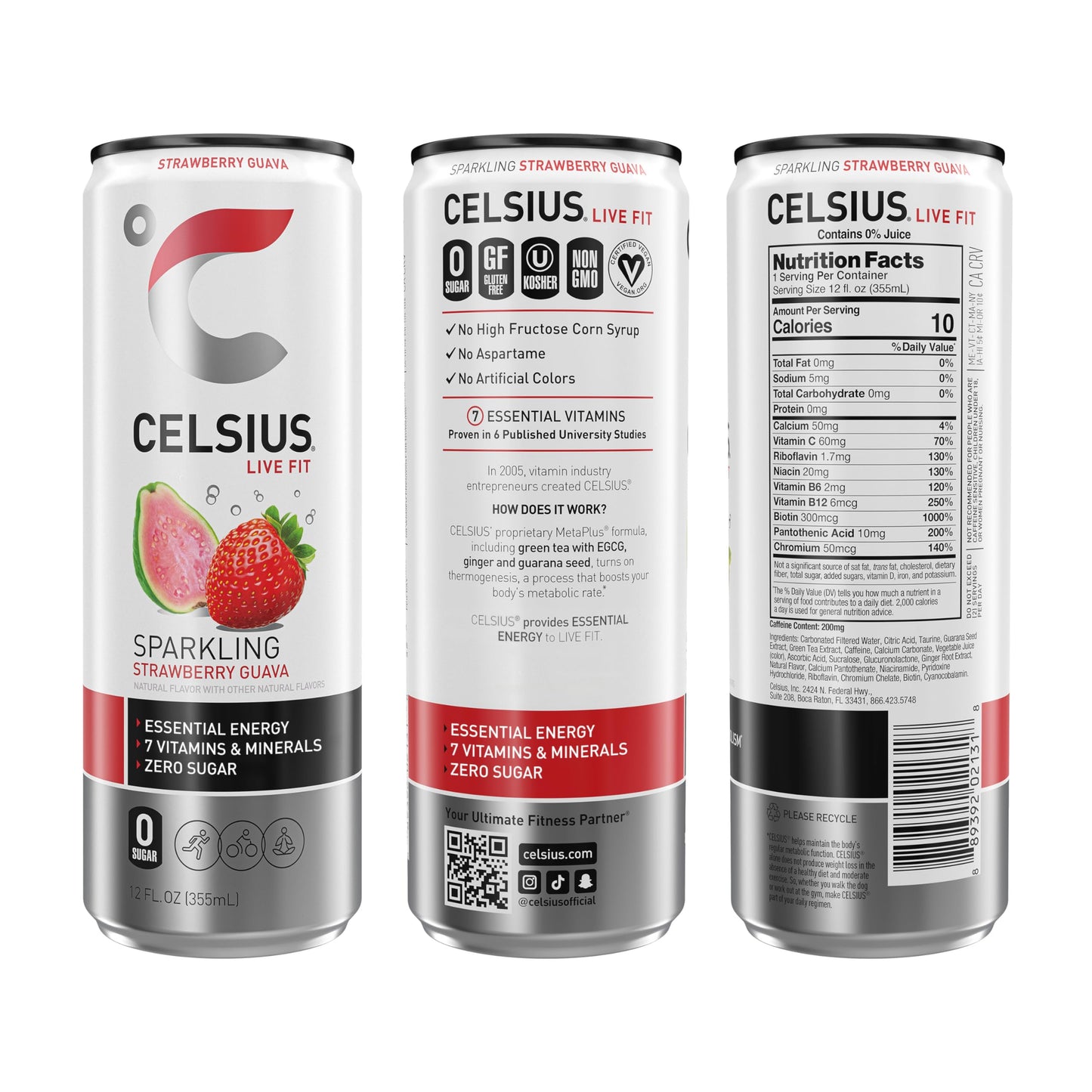 CELSIUS Assorted Flavors Official Variety Pack, Functional Essential Energy Drinks, 12 Fl Oz (Pack of 12)