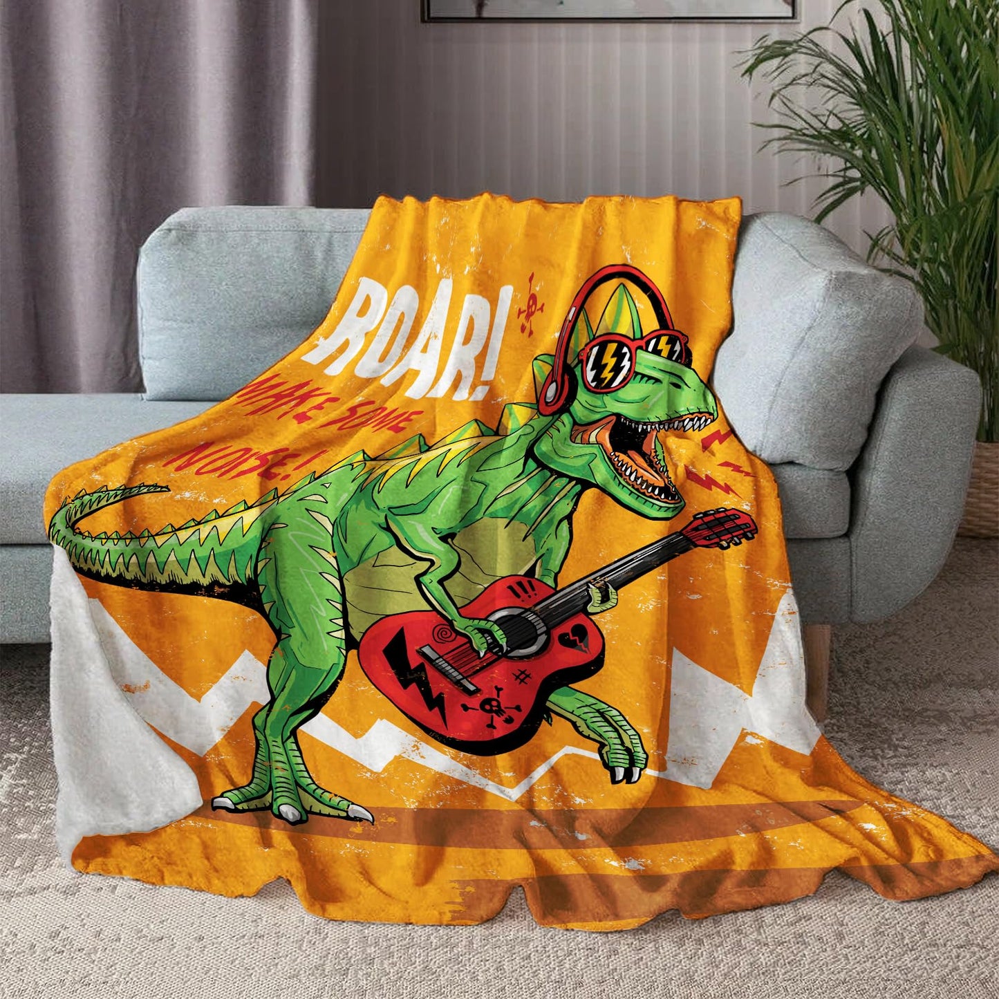 Dinosaur Blanket for Boys Kids 350GSM Soft Flannel Blanket for Boys Children's Toys are Suitable for Beds, Sofas, Outdoor Camping and School Lunch Break 50 * 60in