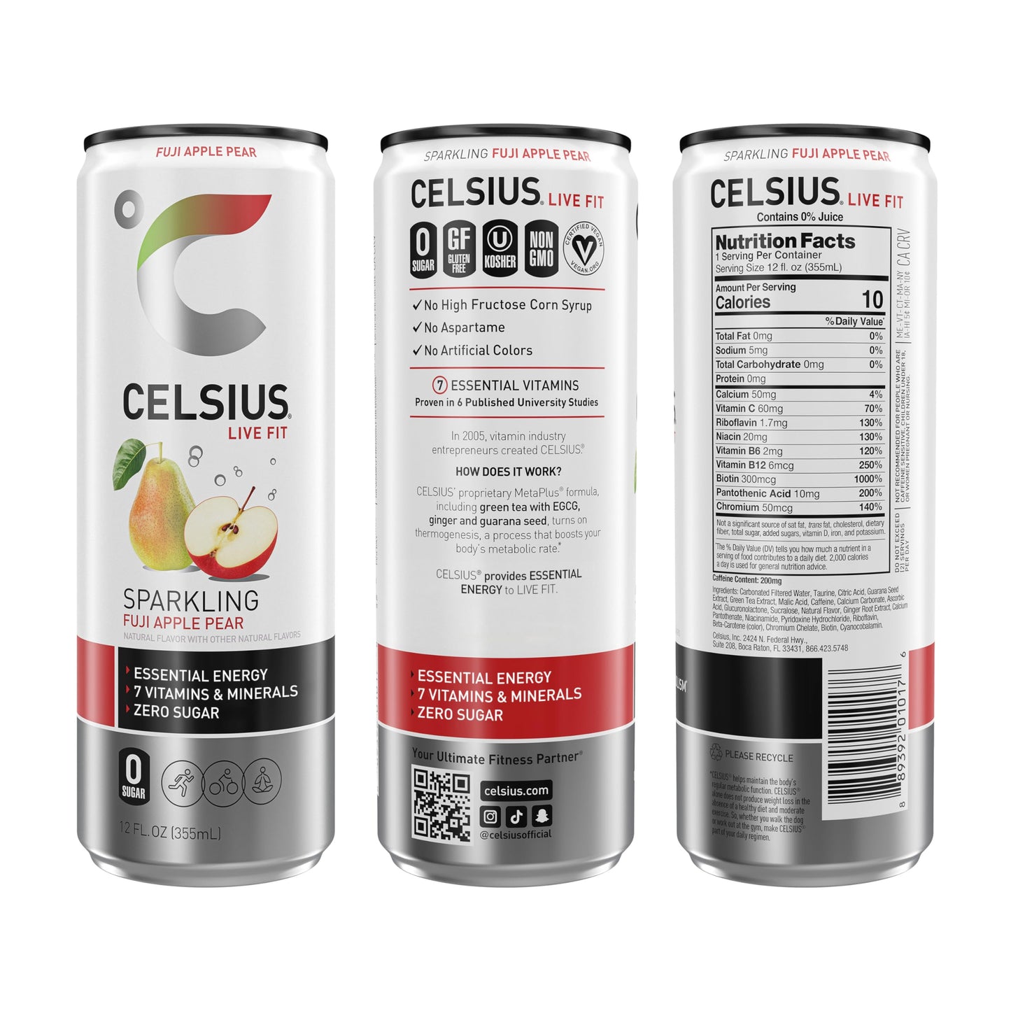 CELSIUS Assorted Flavors Official Variety Pack, Functional Essential Energy Drinks, 12 Fl Oz (Pack of 12)