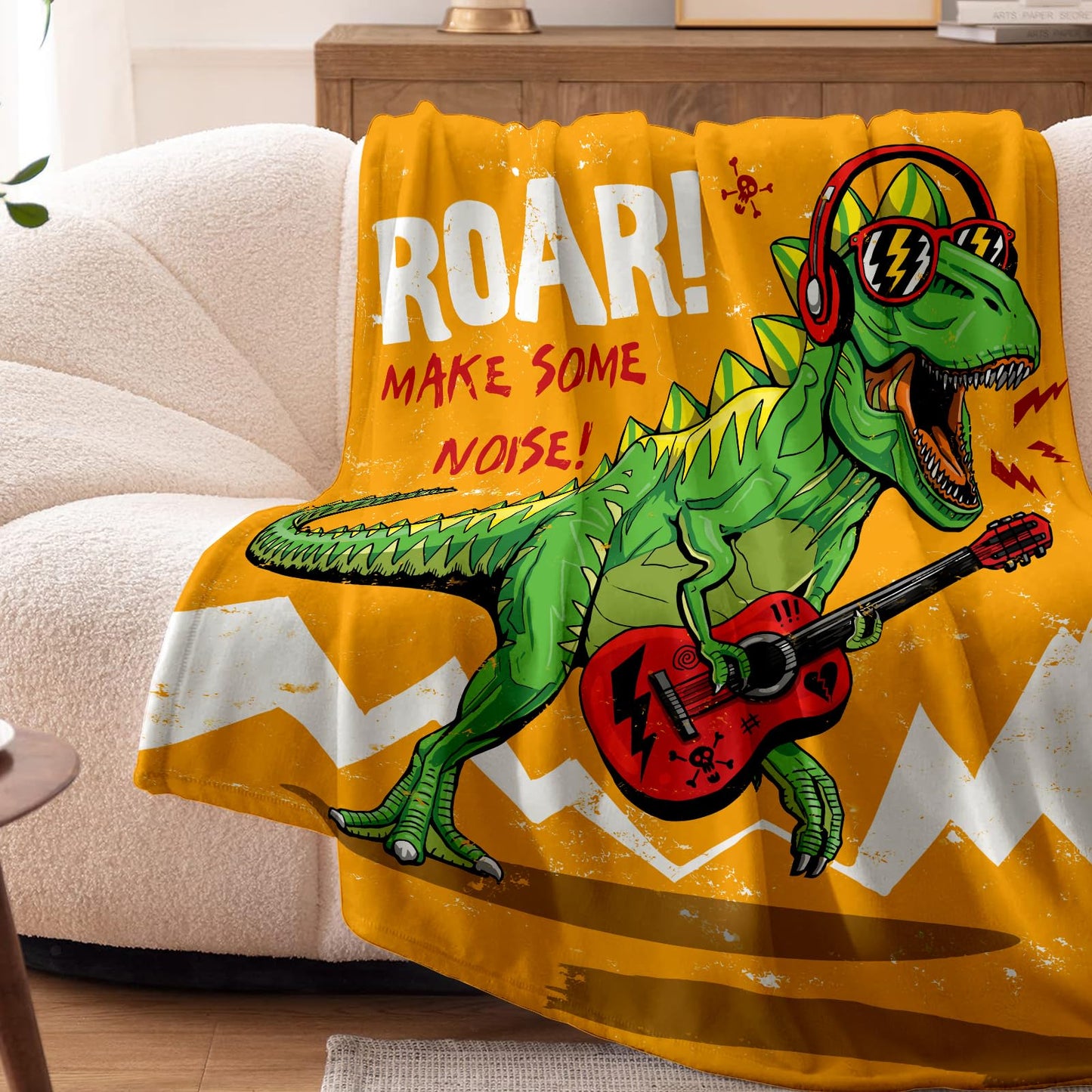 Dinosaur Blanket for Boys Kids 350GSM Soft Flannel Blanket for Boys Children's Toys are Suitable for Beds, Sofas, Outdoor Camping and School Lunch Break 50 * 60in