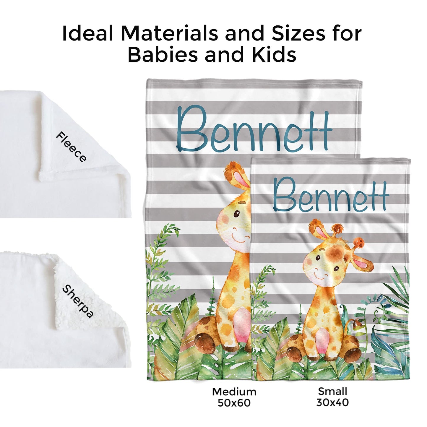 MDPrints Dinosaur Personalized Baby Blankets for Boys, Personalized Baby Gifts with Name, Customized Baby Blanket, Newborn Boy Gift, Soft Fleece