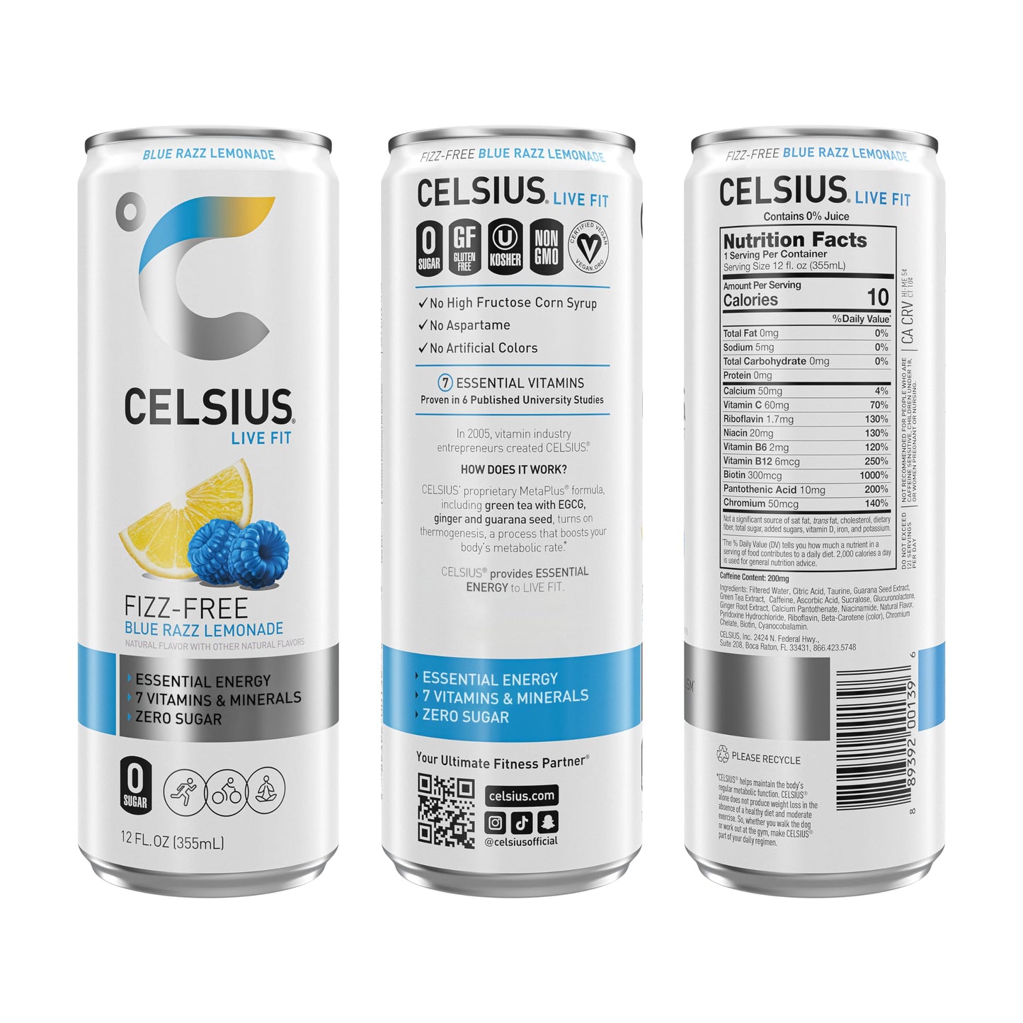 CELSIUS Assorted Flavors Official Variety Pack, Functional Essential Energy Drinks, 12 Fl Oz (Pack of 12)