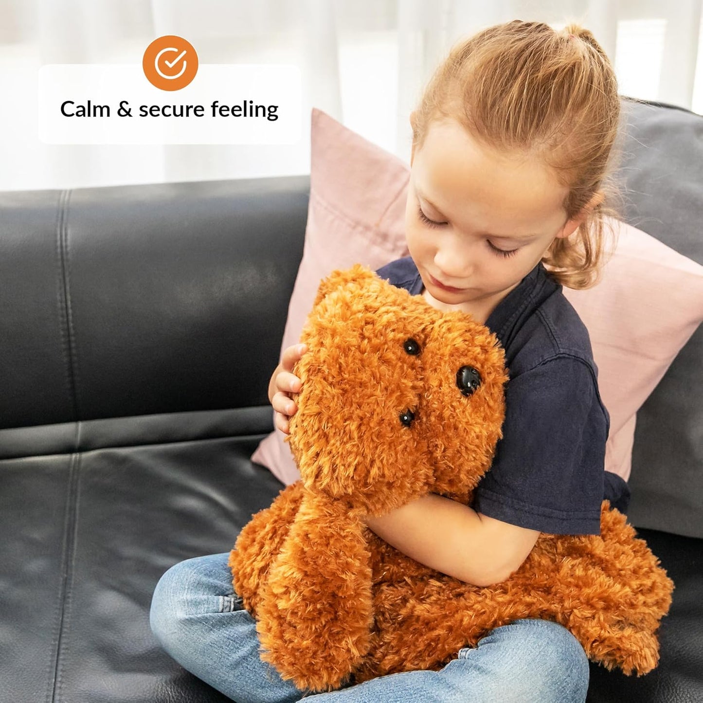 ODOXIA Weighted Lap Pad for Kids | Calming & Comforting | Weighted Lap Animal | Dog Buddy | Sensory Weighted Animals | Weighted Lap Blanket for Sensory Disorder | Carrying Bag Included | 5 Lbs