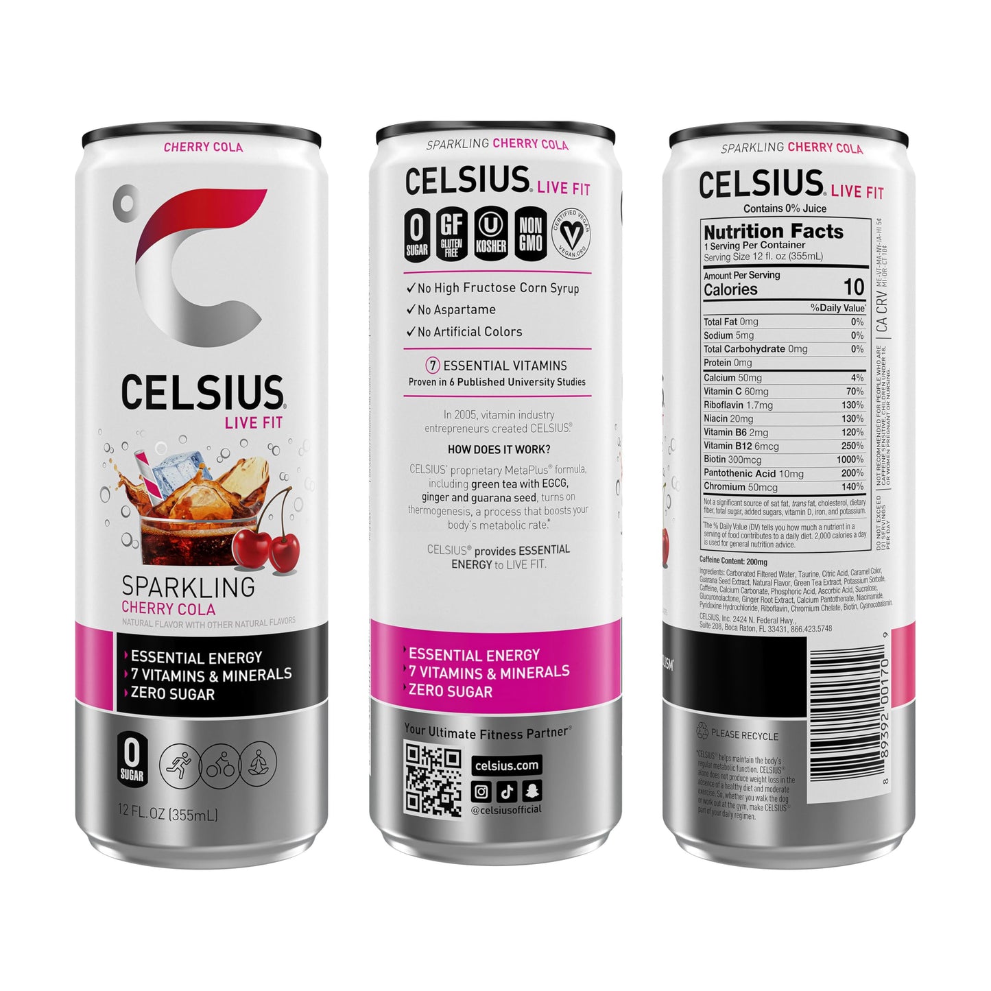 CELSIUS Assorted Flavors Official Variety Pack, Functional Essential Energy Drinks, 12 Fl Oz (Pack of 12)