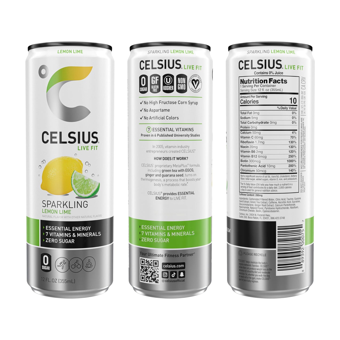 CELSIUS Assorted Flavors Official Variety Pack, Functional Essential Energy Drinks, 12 Fl Oz (Pack of 12)