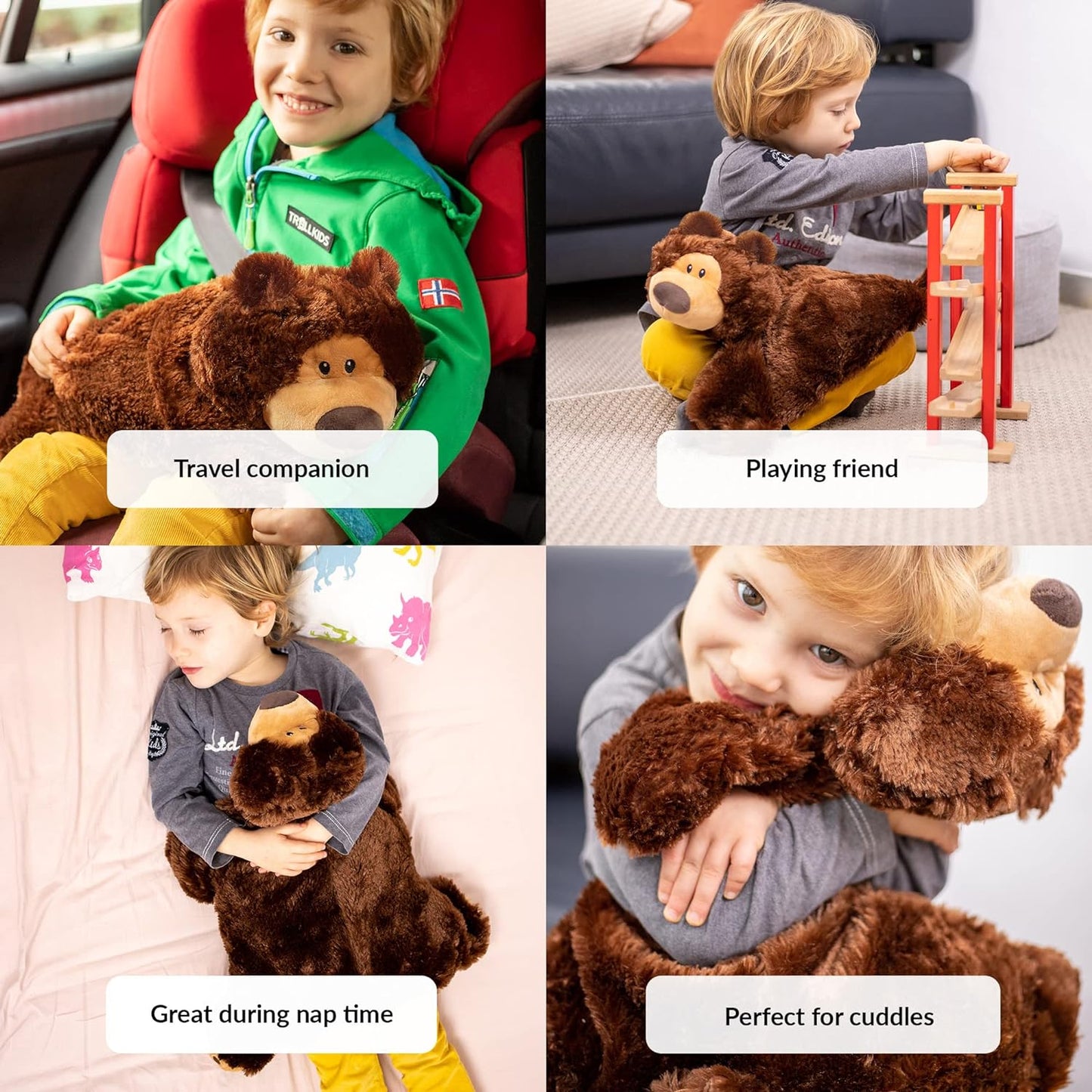 Weighted Lap Pad for Kids | Calming & Comforting | Weighted Lap Animal | Weighted Teddy Bear | Sensory Weighted Animals | Weighted Lap Blanket for Sensory Disorder | Carrying Bag Included | 5 Lbs