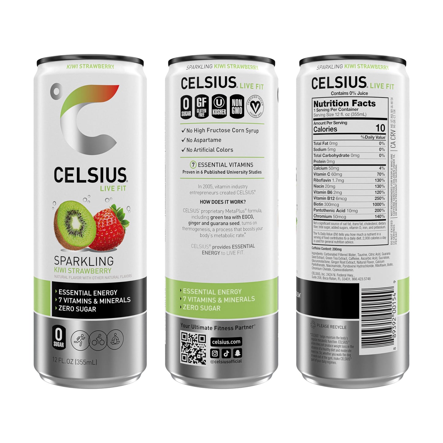 CELSIUS Assorted Flavors Official Variety Pack, Functional Essential Energy Drinks, 12 Fl Oz (Pack of 12)