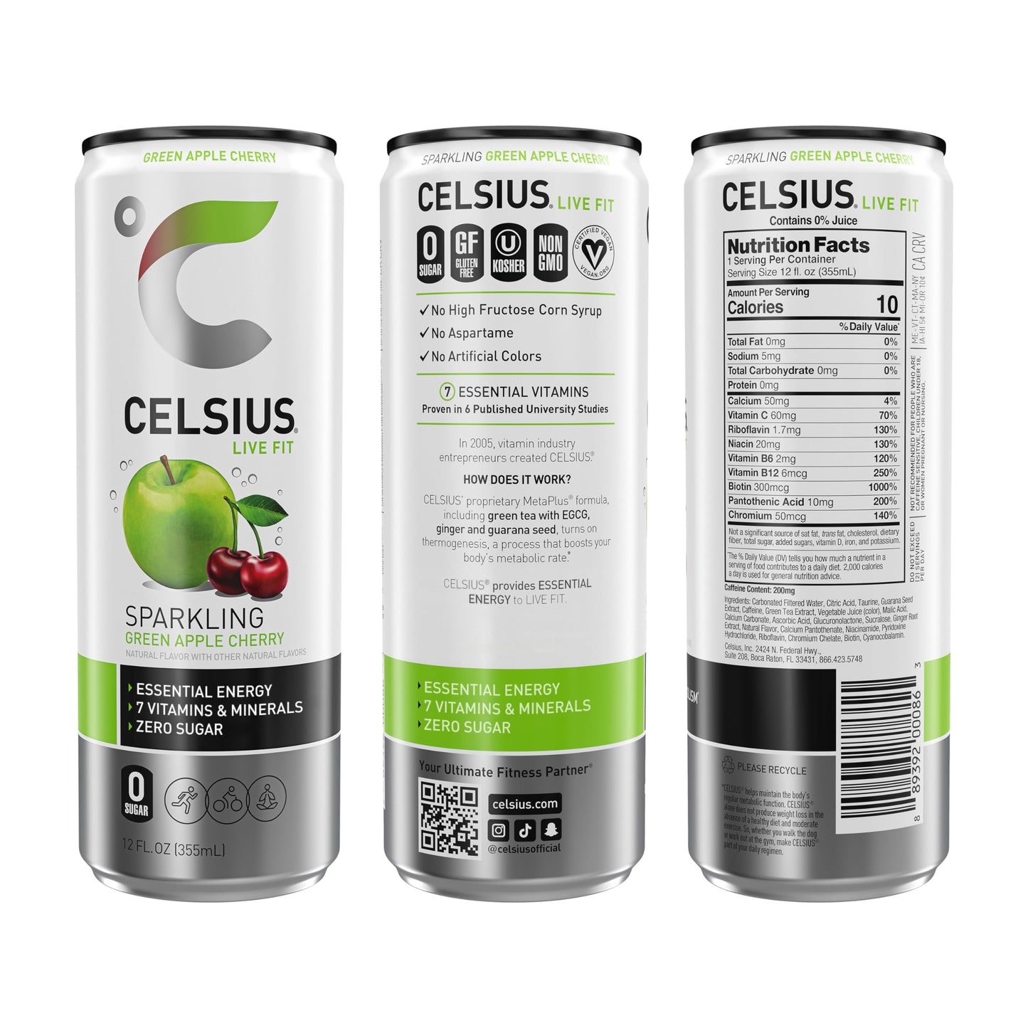 CELSIUS Assorted Flavors Official Variety Pack, Functional Essential Energy Drinks, 12 Fl Oz (Pack of 12)