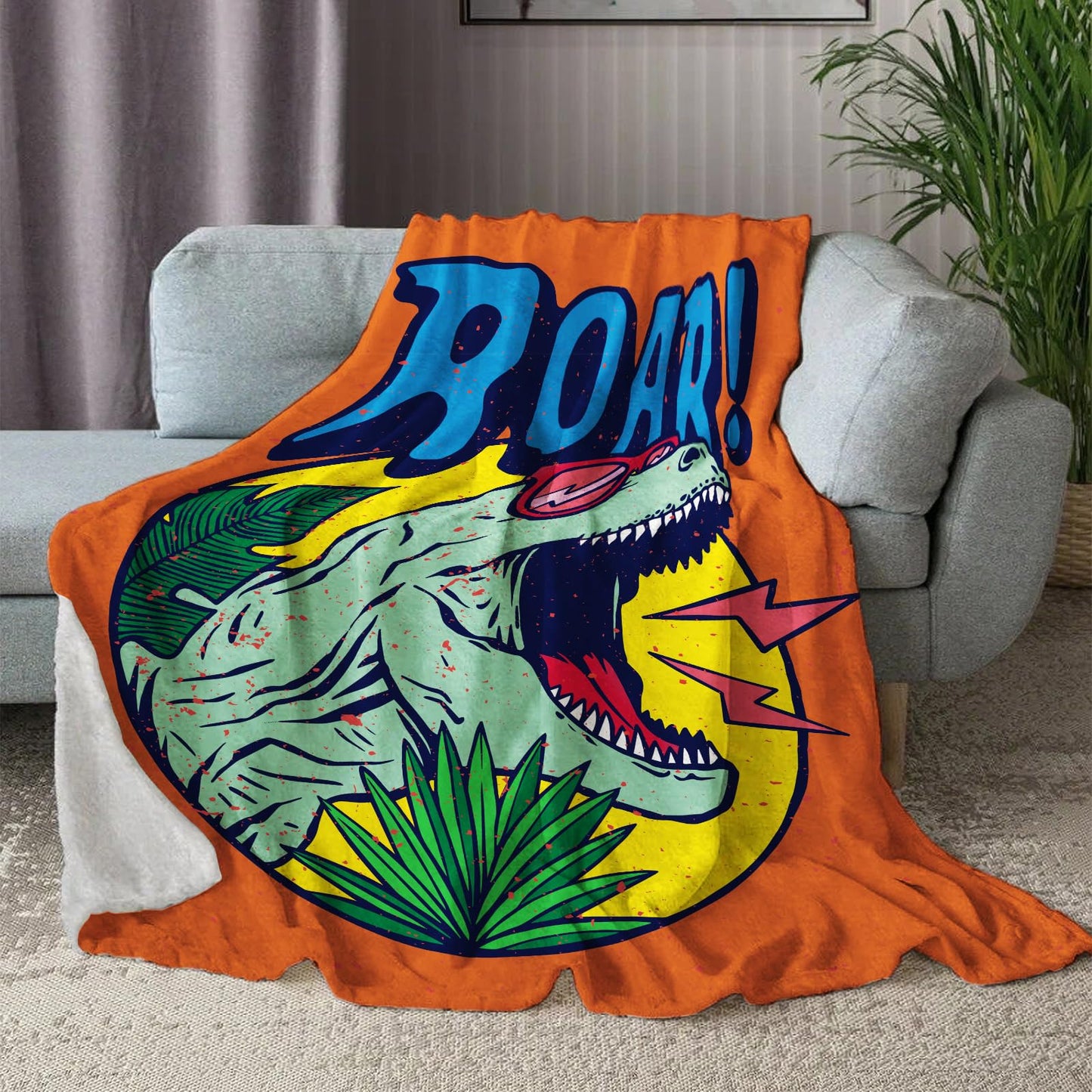 Dinosaur Blanket for Boys Kids 350GSM Soft Flannel Blanket for Boys Children's Toys are Suitable for Beds, Sofas, Outdoor Camping and School Lunch Break 50 * 60in