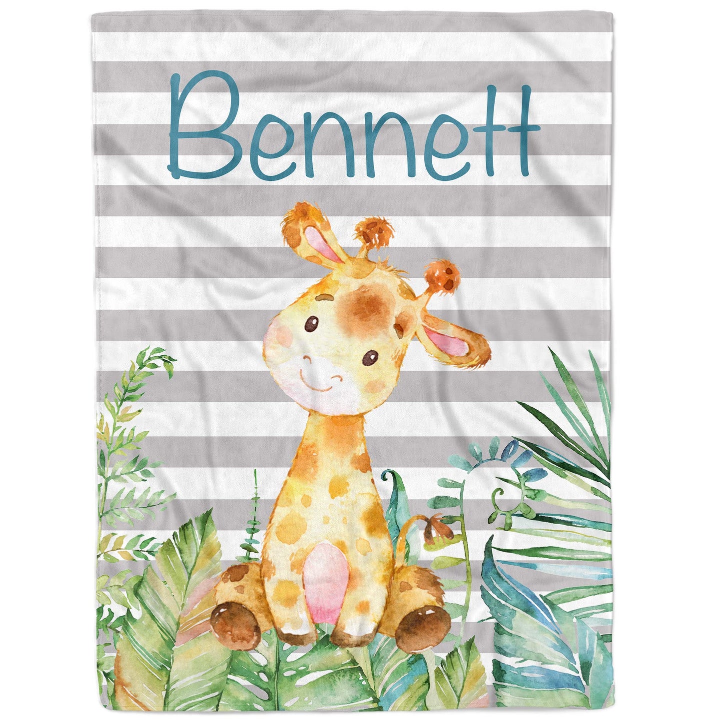 MDPrints Dinosaur Personalized Baby Blankets for Boys, Personalized Baby Gifts with Name, Customized Baby Blanket, Newborn Boy Gift, Soft Fleece